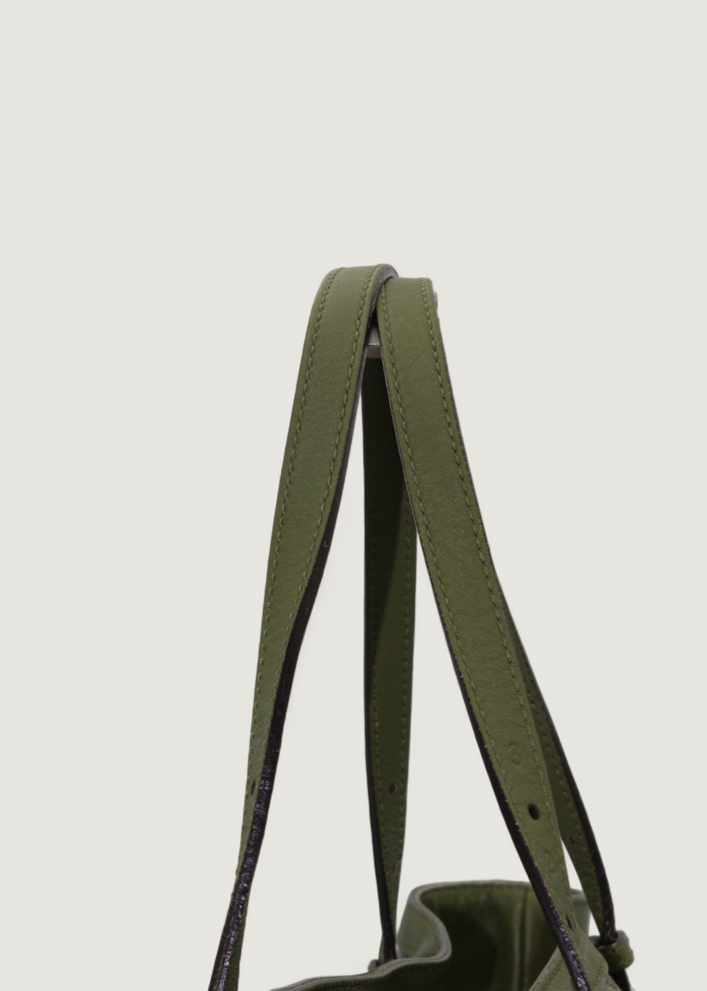 Preloved | Gucci Monogram Nice Totebag i GG Supreme med Grøn Læder