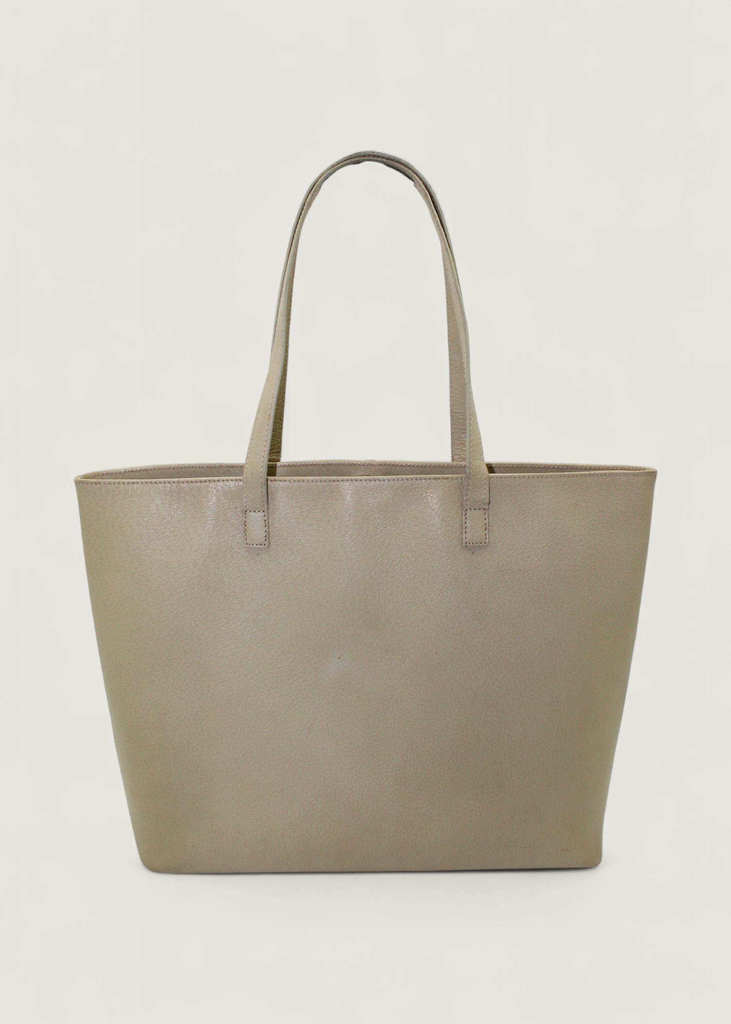 Preloved | Gucci Monogram Totebag i Lys Læder