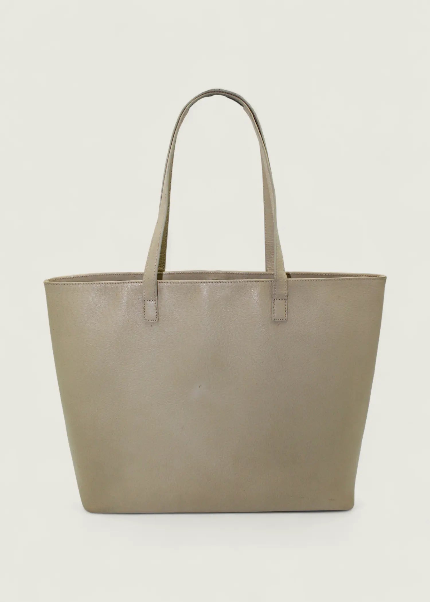 Preloved | Gucci Monogram Totebag i Lys Læder Gucci