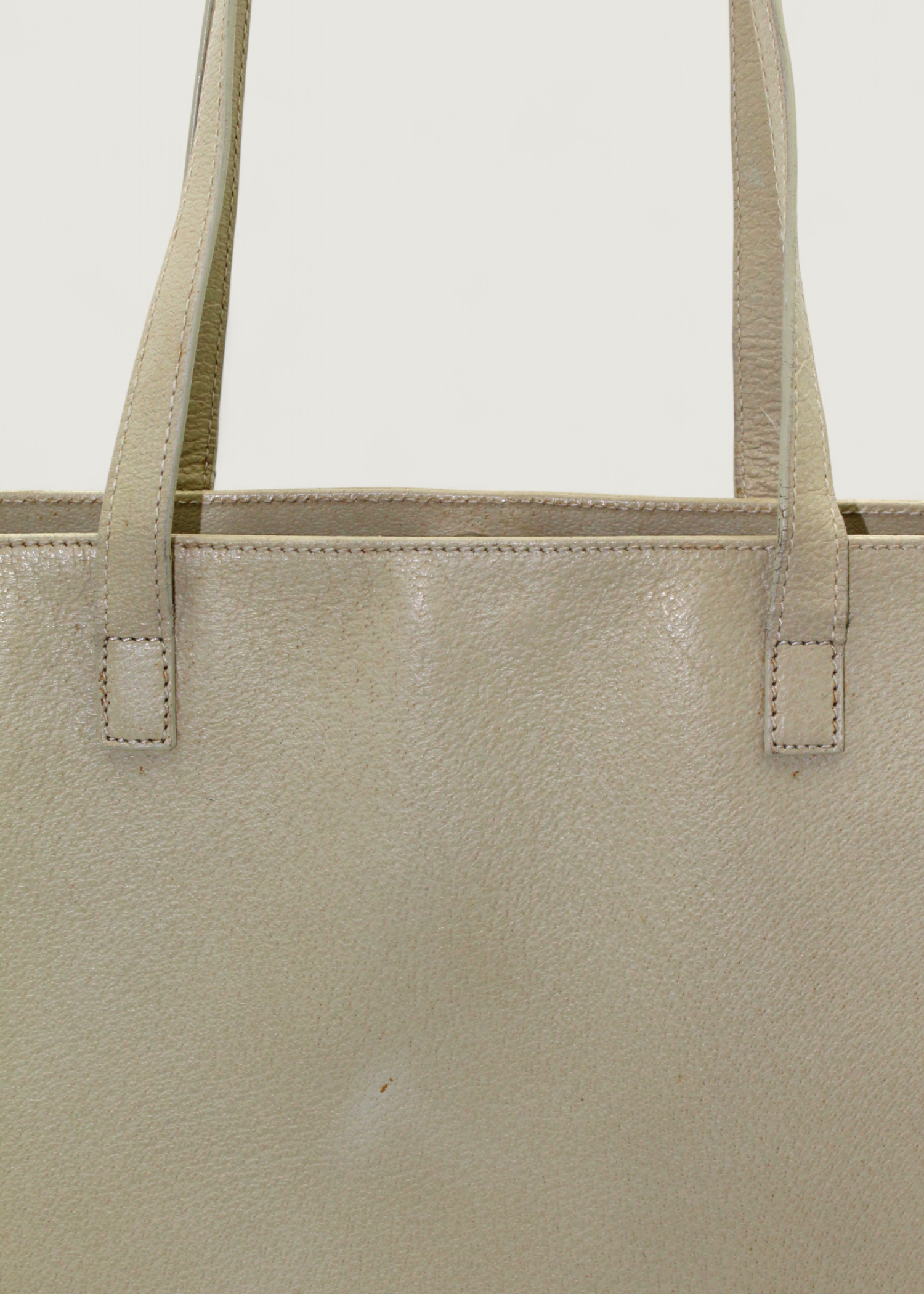 Preloved | Gucci Monogram Totebag i Lys Læder