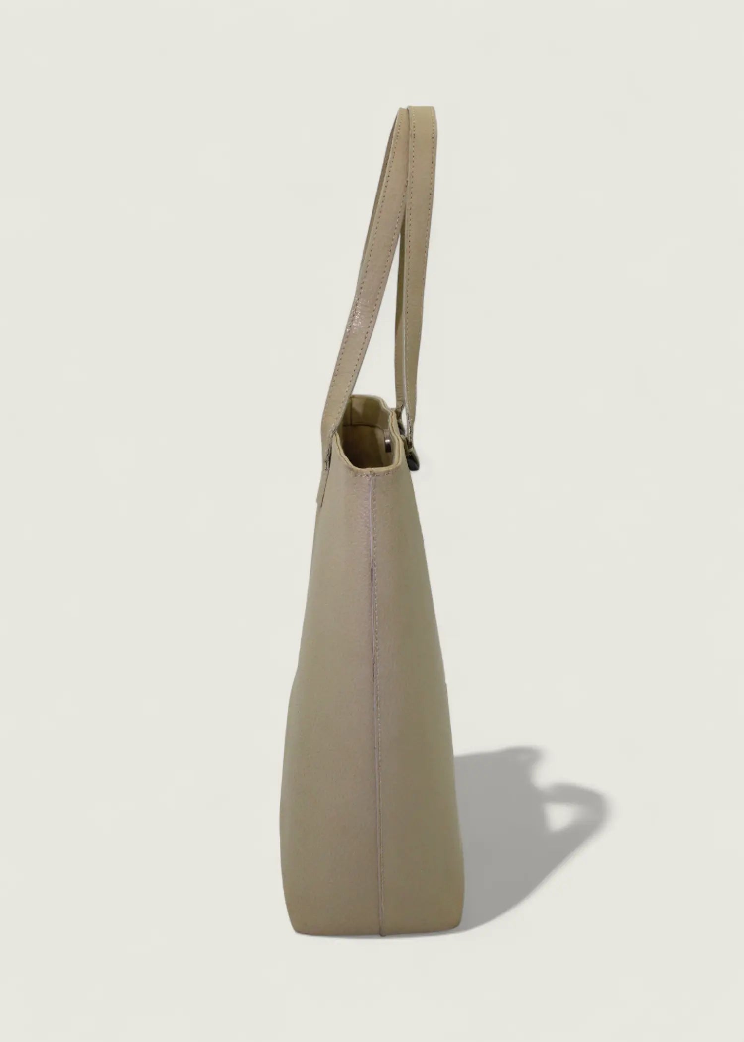 Preloved | Gucci Monogram Totebag i Lys Læder Gucci