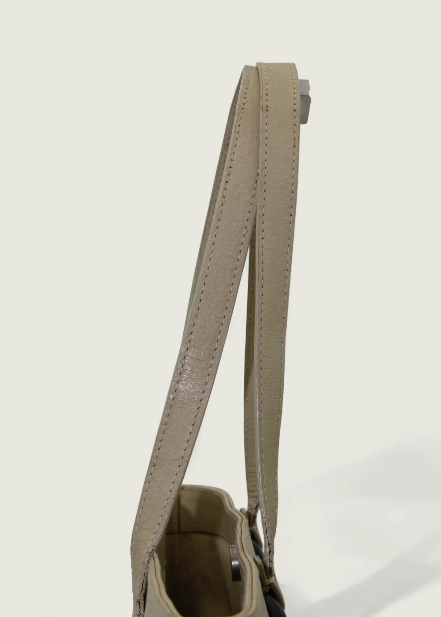 Preloved | Gucci Monogram Totebag i Lys Læder Gucci