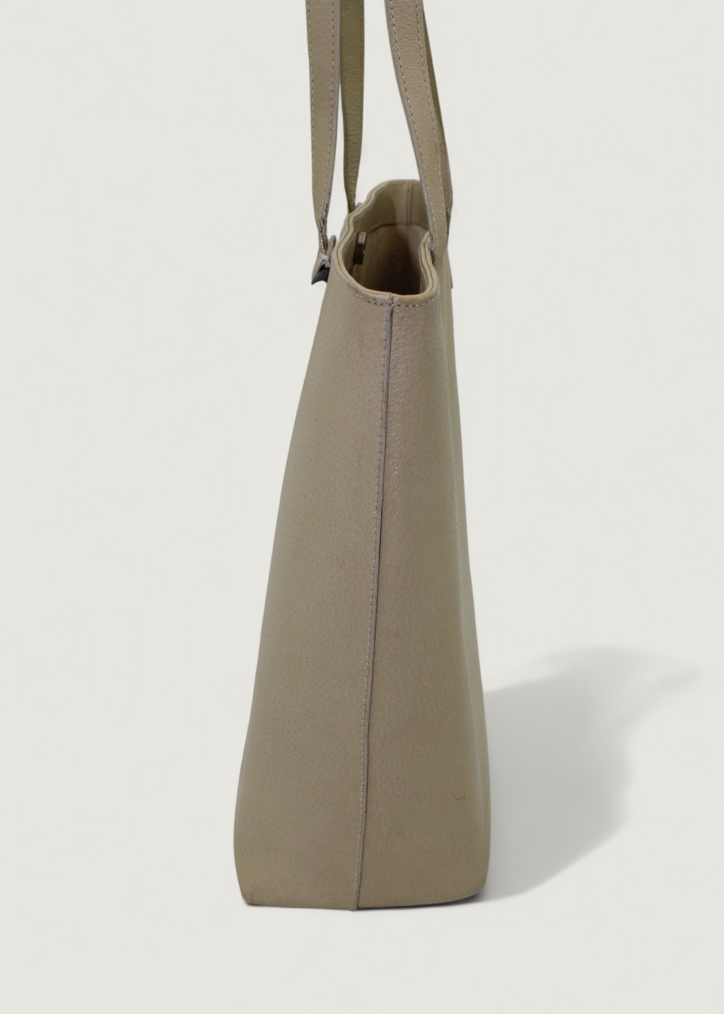 Preloved | Gucci Monogram Totebag i Lys Læder