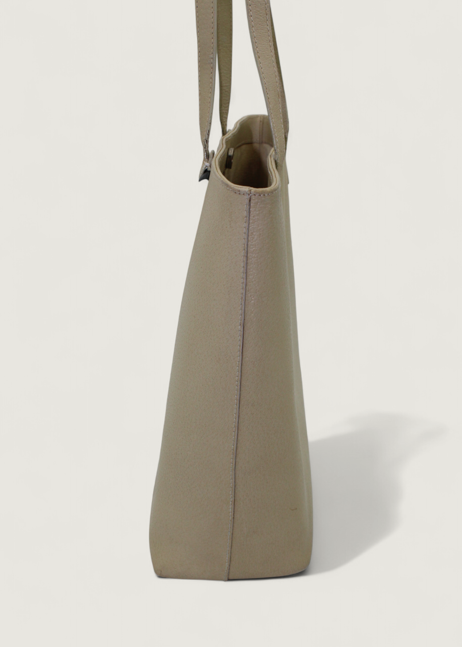 Preloved | Gucci Monogram Totebag i Lys Læder