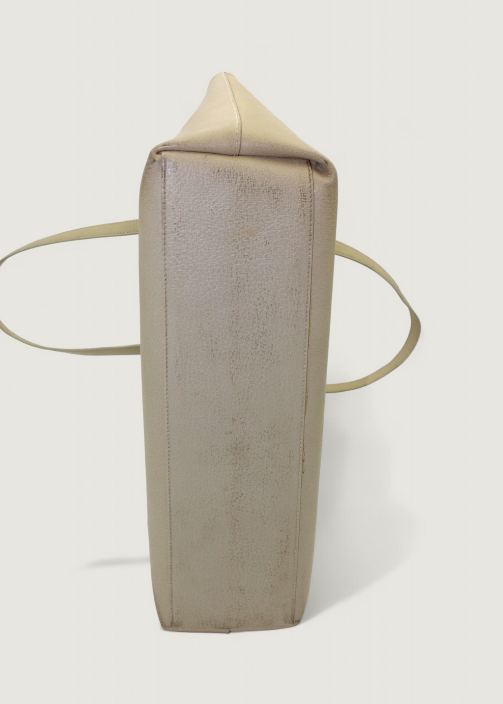 Preloved | Gucci Monogram Totebag i Lys Læder