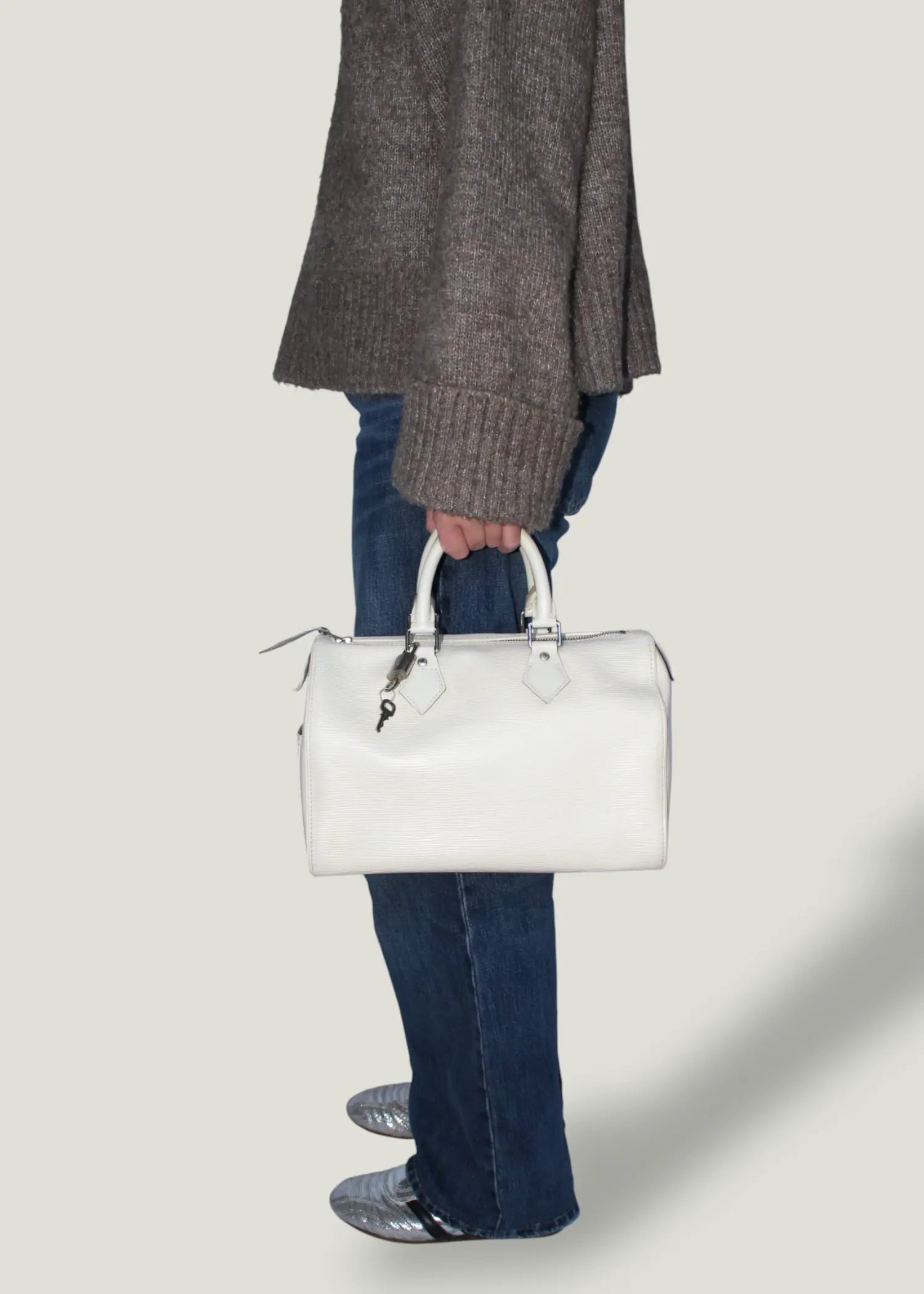 Preloved | Louis Vuitton Speedie 30 Håndtaske i Hvid Epi Læder Louis Vuitton