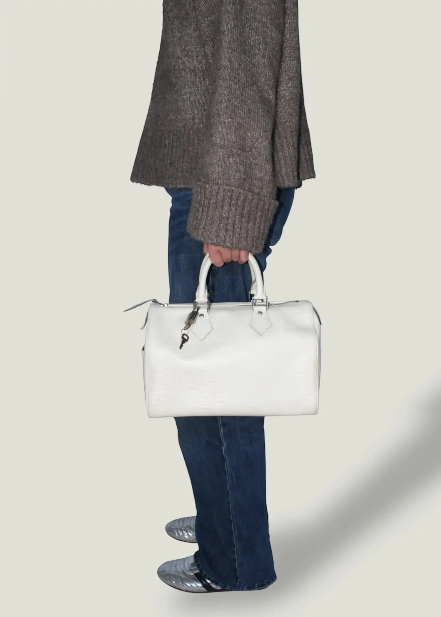 Preloved | Louis Vuitton Speedie 30 Håndtaske i Hvid Epi Læder Louis Vuitton