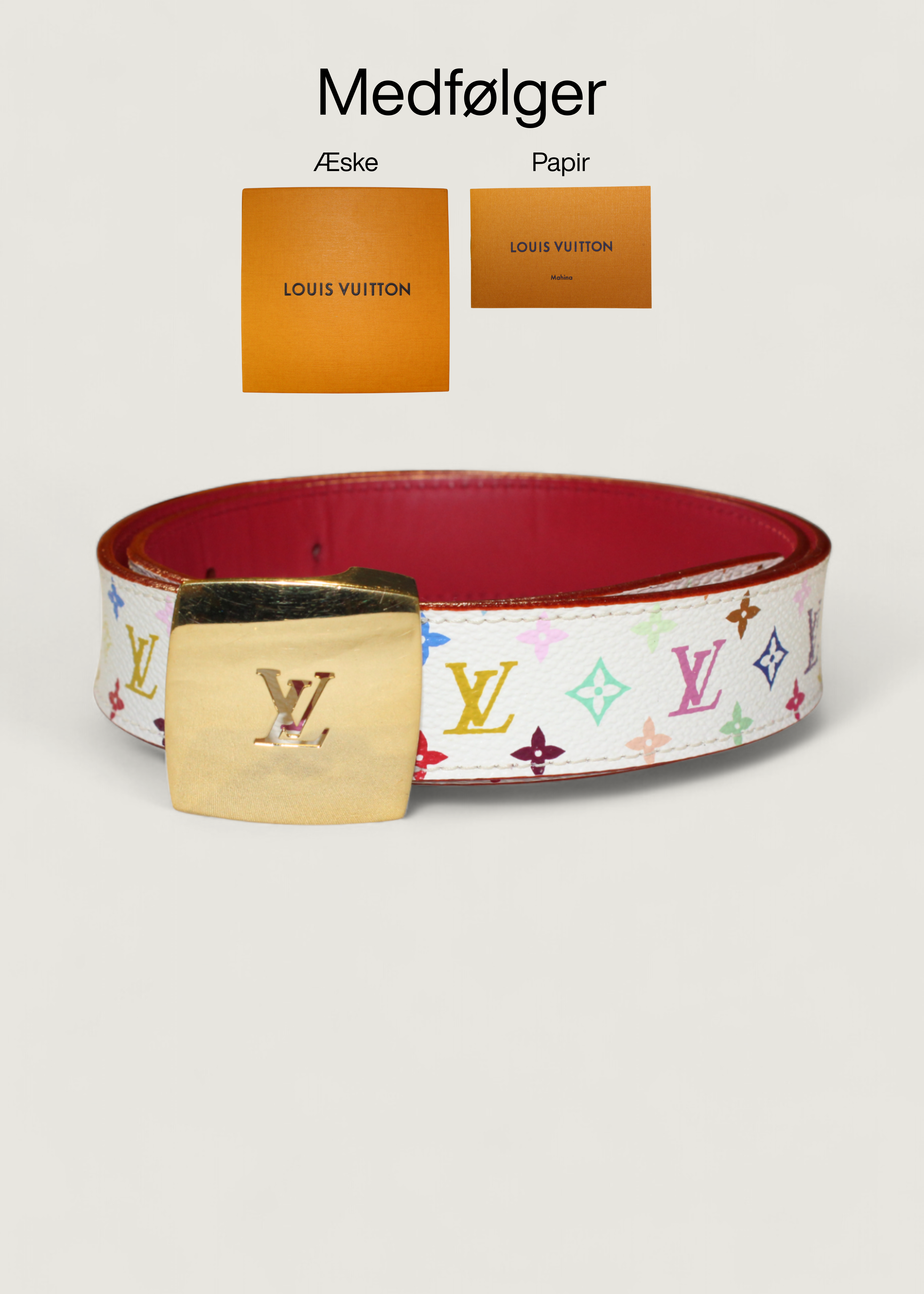 Preloved | Louis Vuitton Monogram x Takashi Murakami Multicolor Santure Bælte i Canvas