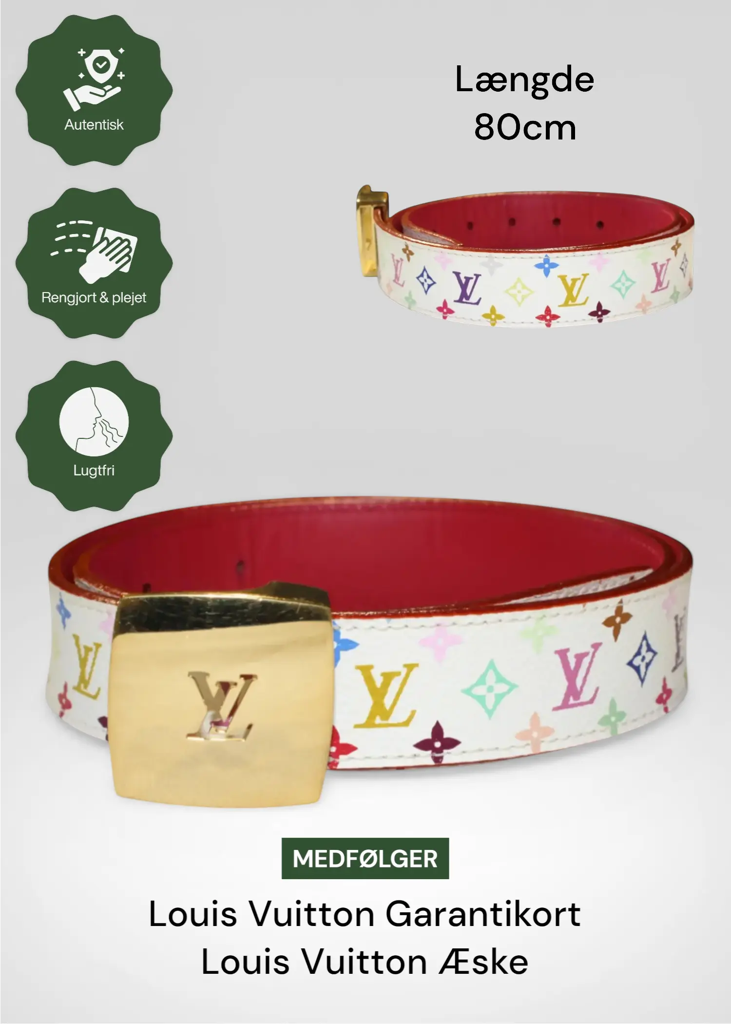 Preloved | Louis Vuitton Monogram x Takashi Murakami Multicolor Santure Bælte i Canvas Louis Vuitton