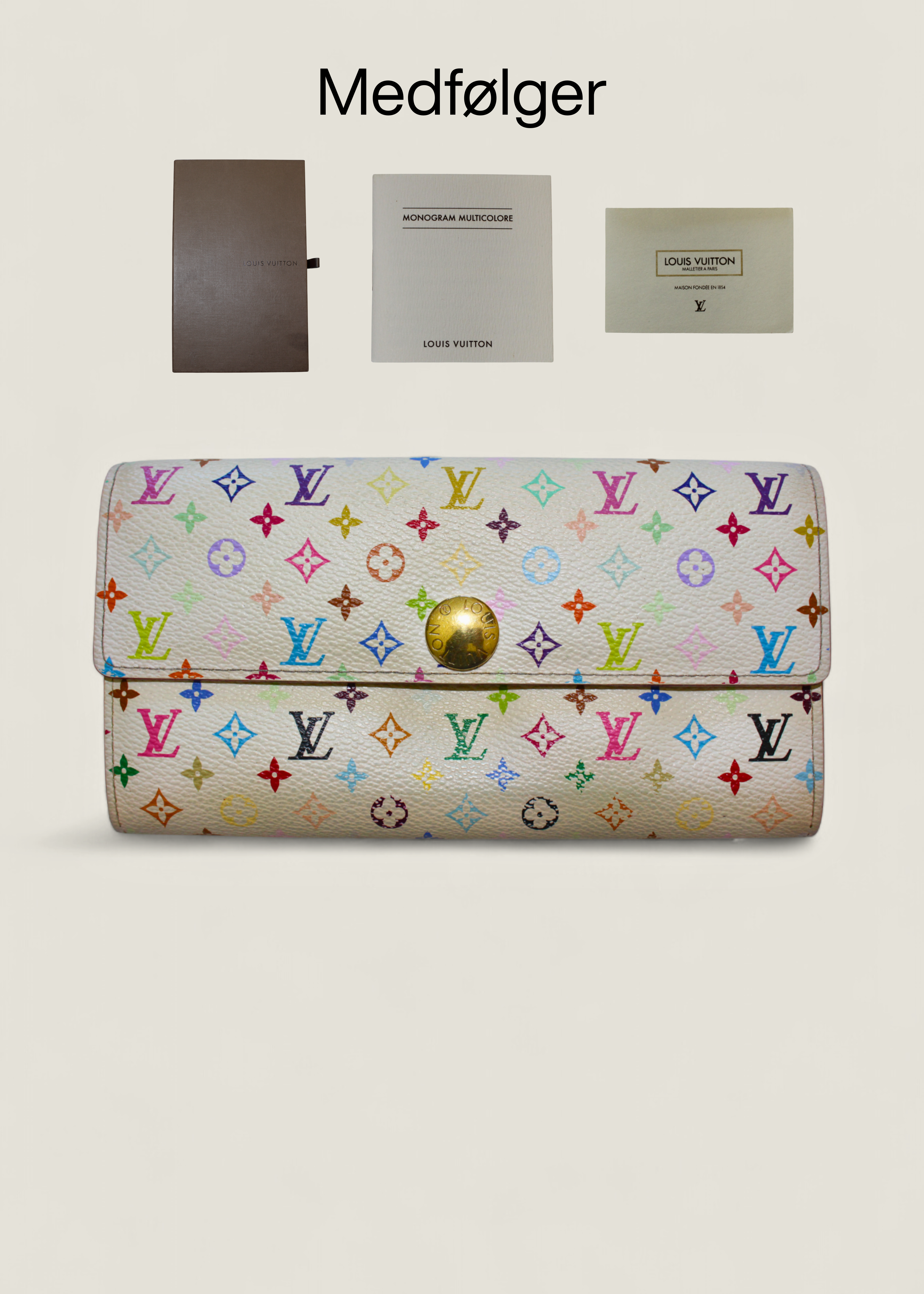 Preloved | Louis Vuitton Monogram x Takashi Murakami Multicolor Porte-Feuille Sarah Hvid Pung