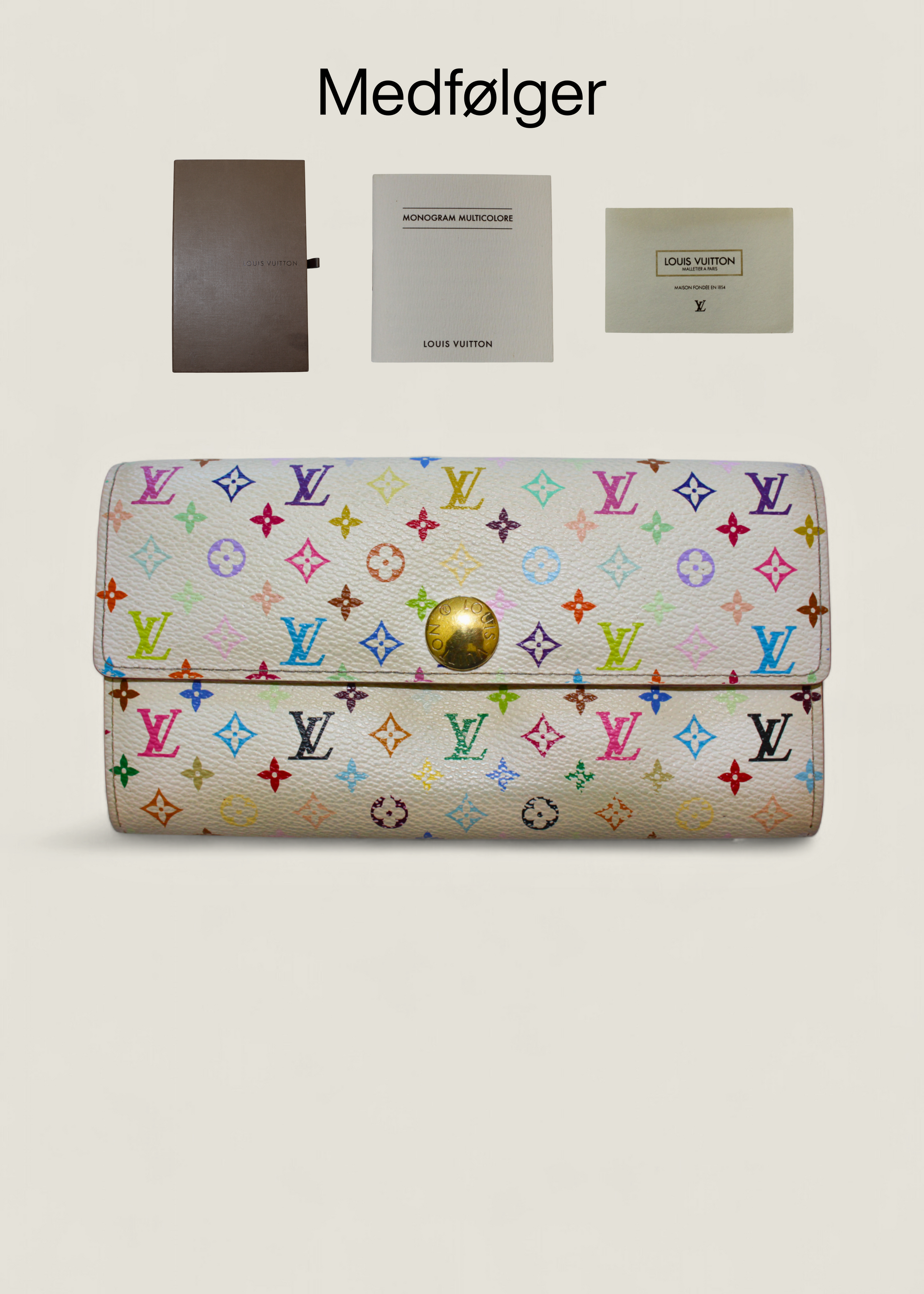 Preloved | Louis Vuitton Monogram x Takashi Murakami Multicolor Porte-Feuille Sarah Hvid Pung