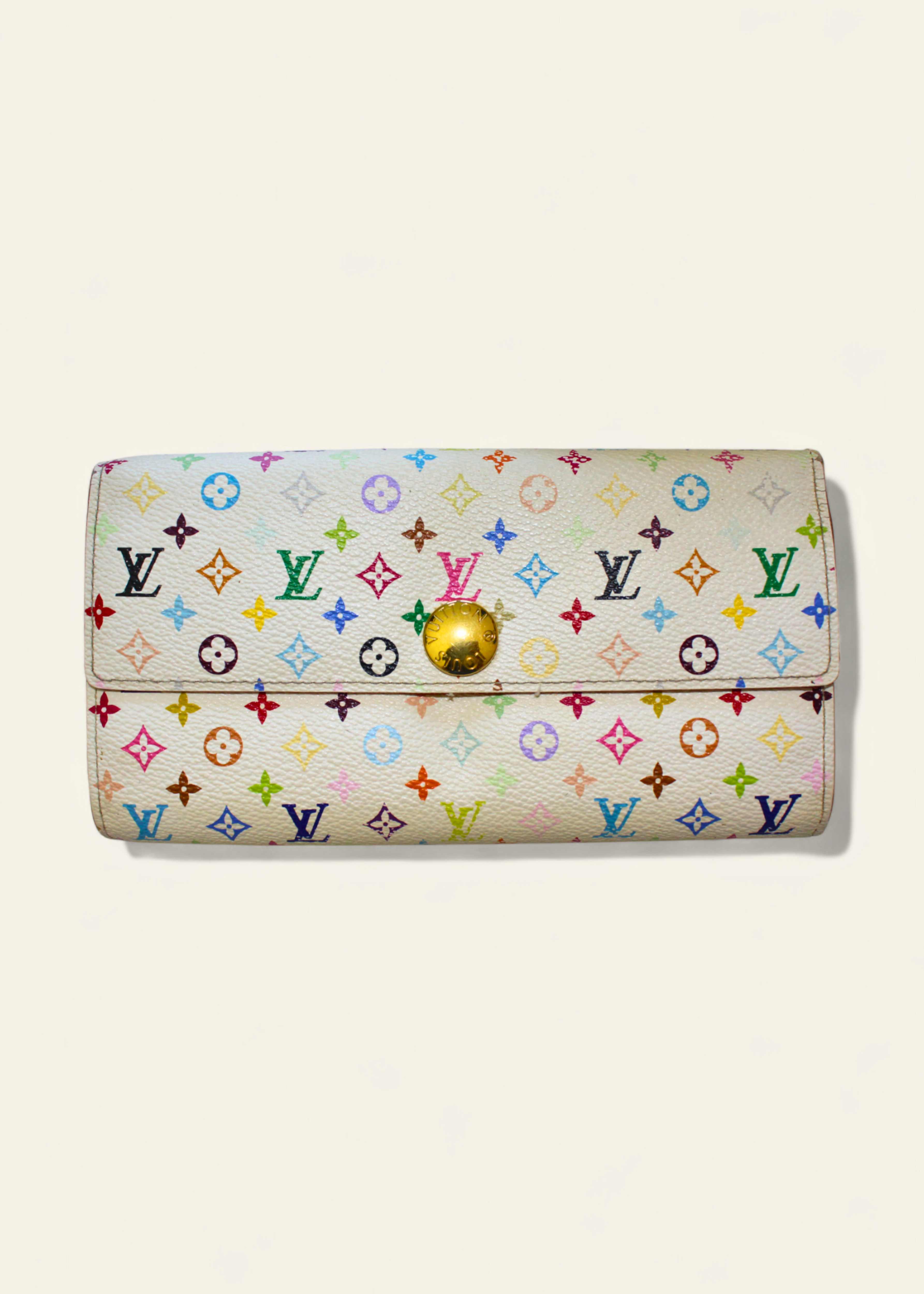 Preloved | Louis Vuitton Monogram x Takashi Murakami Multicolor Porte-Feuille Sarah Hvid Pung