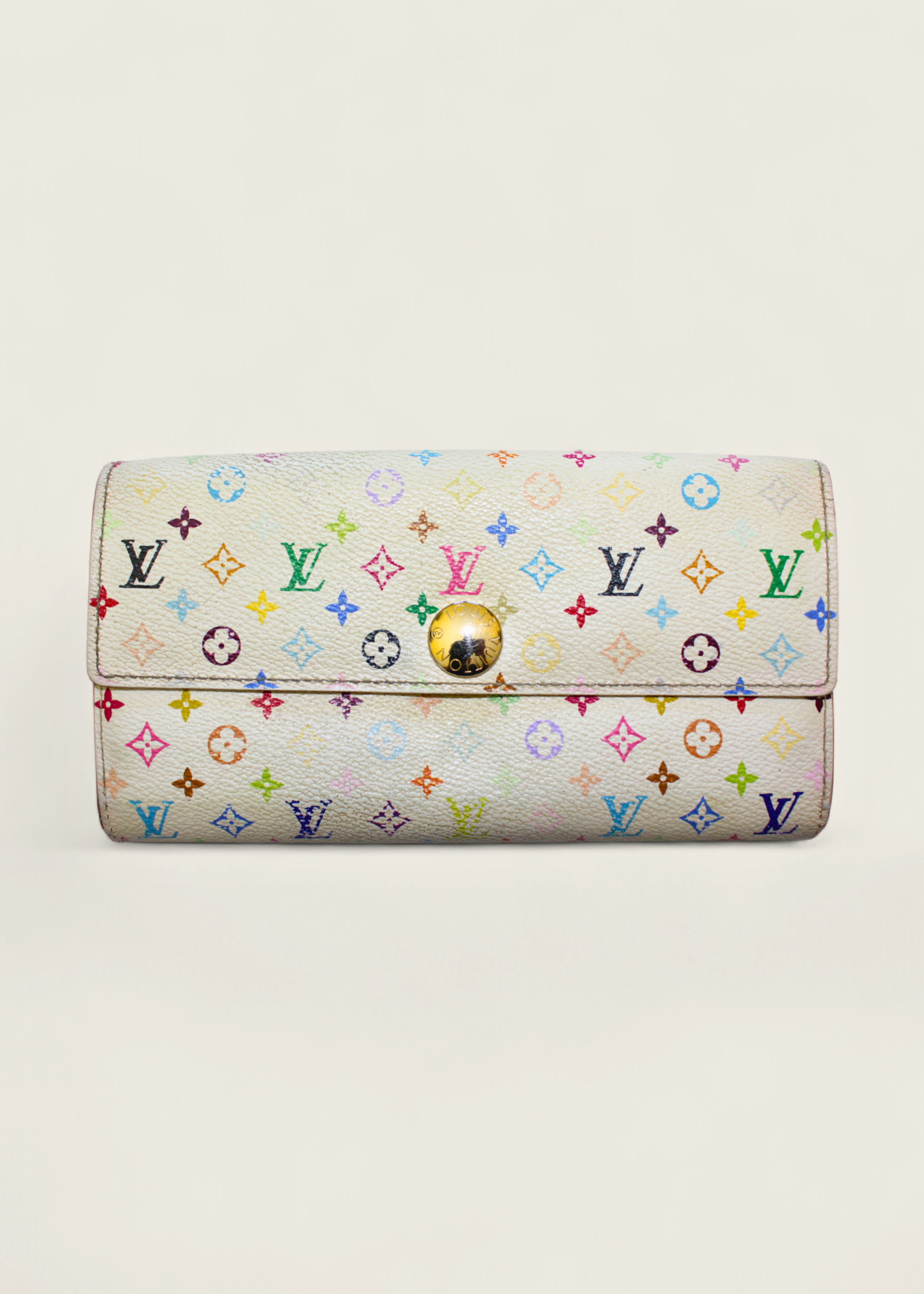 Preloved | Louis Vuitton Monogram x Takashi Murakami Multicolor Porte-Feuille Sarah Hvid Pung
