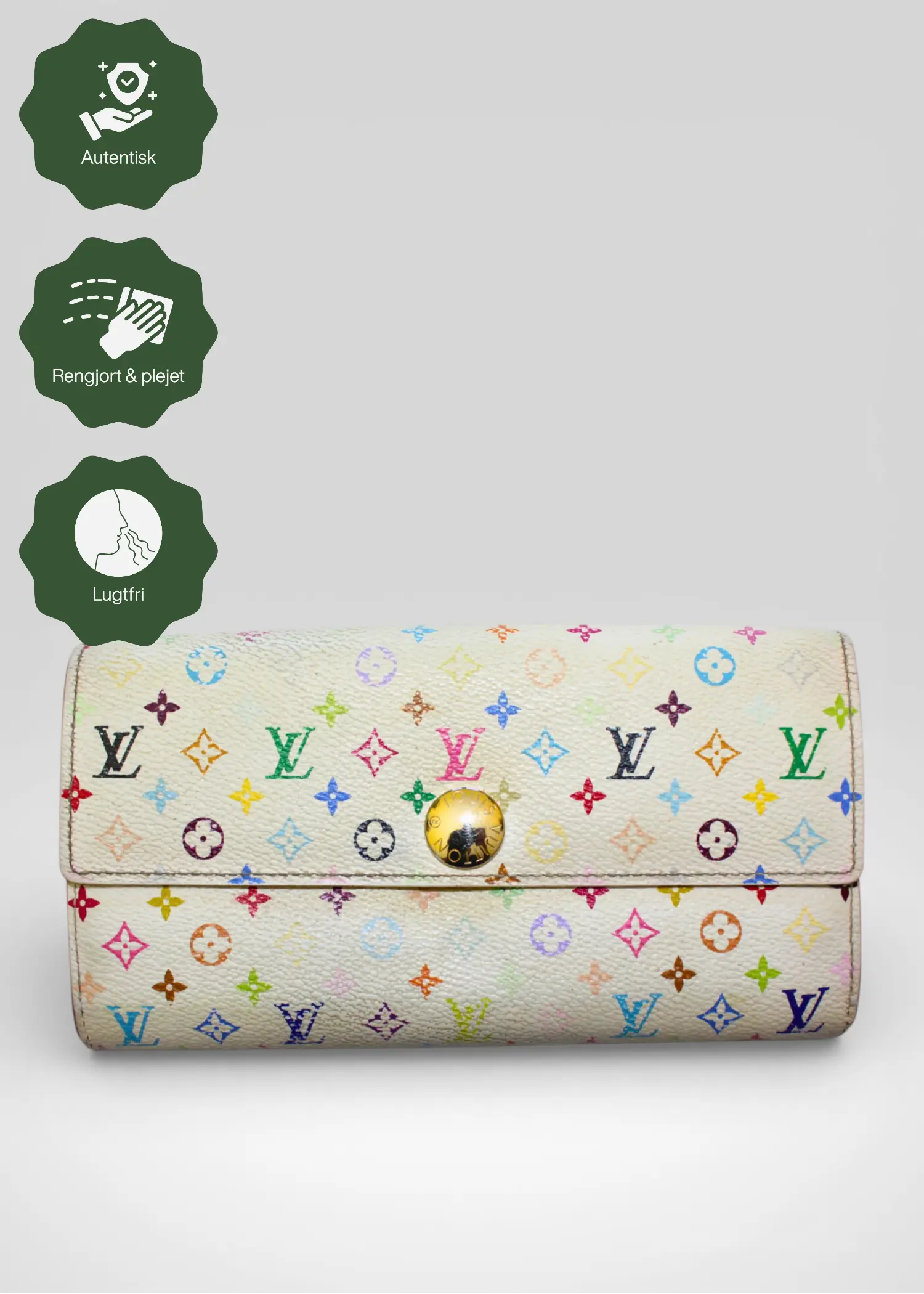 Preloved | Louis Vuitton Monogram x Takashi Murakami Multicolor Porte-Feuille Sarah Hvid Pung Louis Vuitton