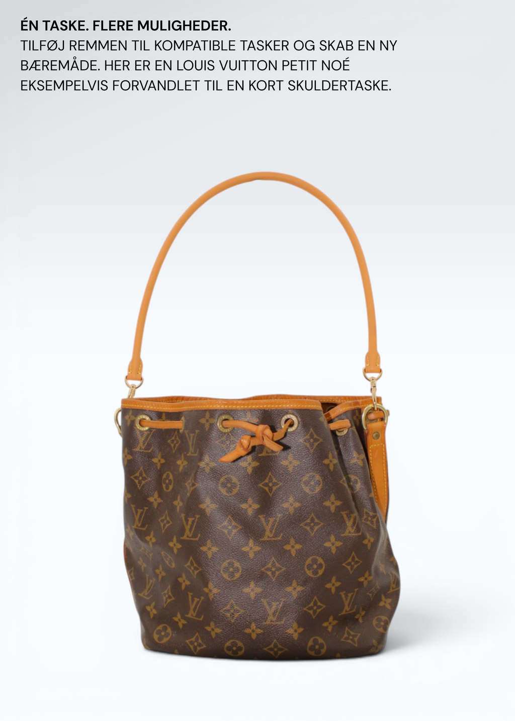 Vachetta Læderrem Patineret til Louis Vuitton Speedy, Tivoli, Alma, Keepall & Jasmin – 70 cm Hidden Luxury Project