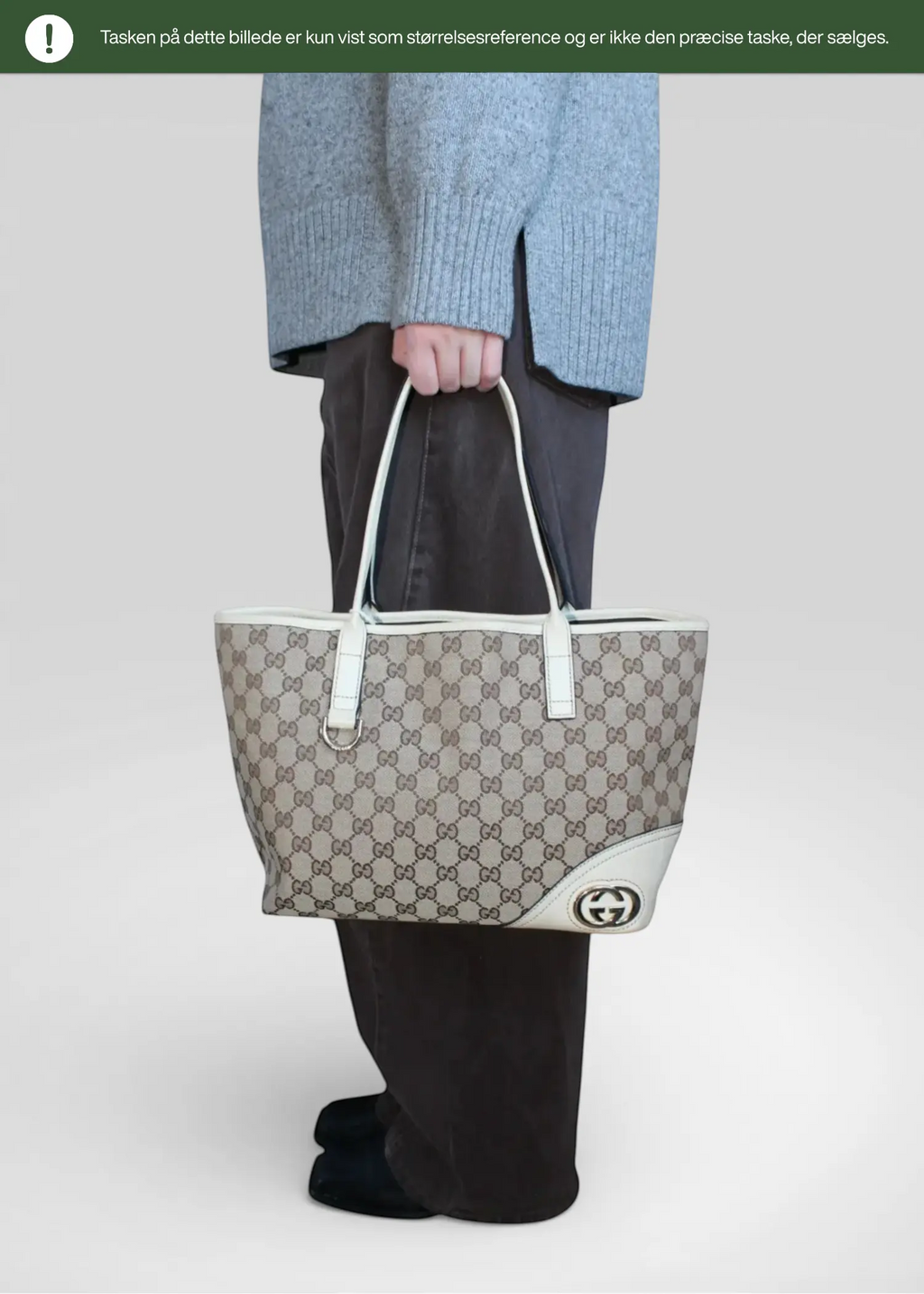 Preloved | Gucci GG Monogram Totebag i Brun med Guld Hardware Gucci