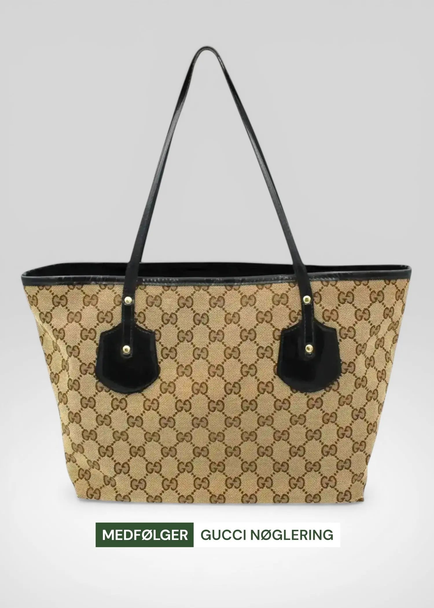 Preloved | Gucci GG Monogram Totebag med Sort / Lilla PVC Læder Gucci