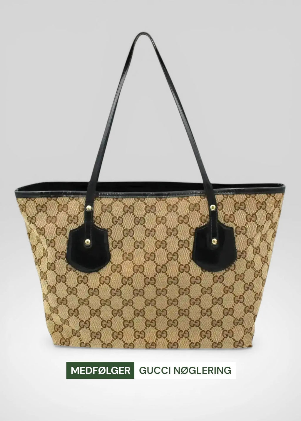 Preloved | Gucci GG Monogram Totebag med Sort / Lilla PVC Læder Gucci