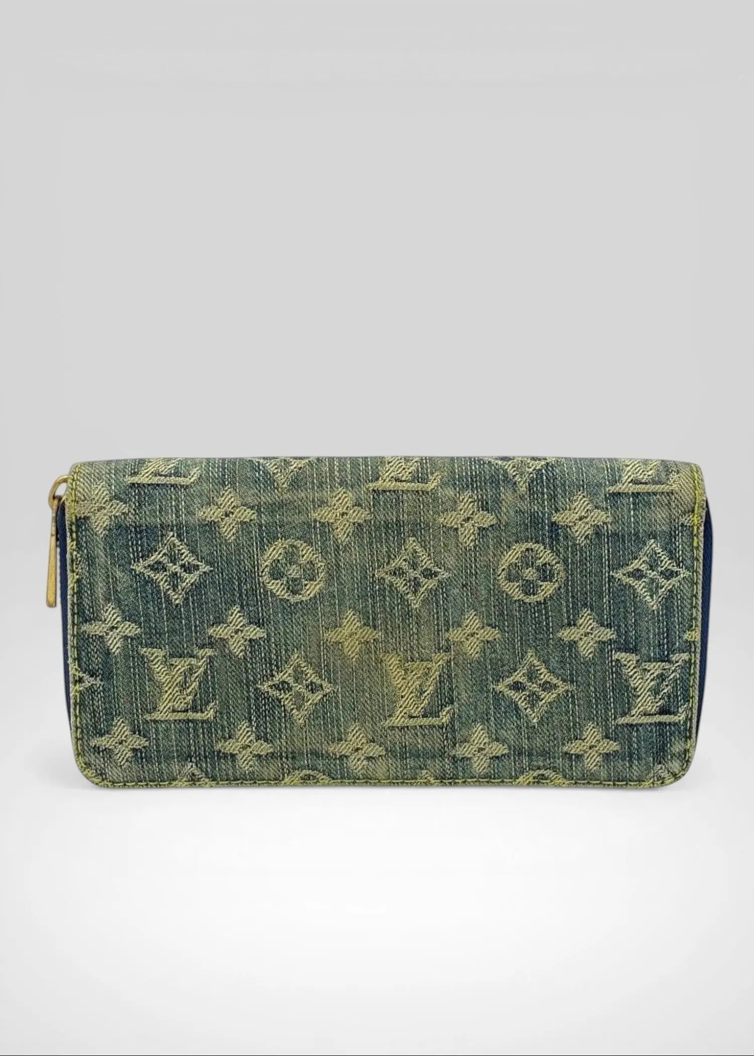 Preloved | Louis Vuitton Monogram Denim Zippy Pung i Jeans Blå Canvas Louis Vuitton