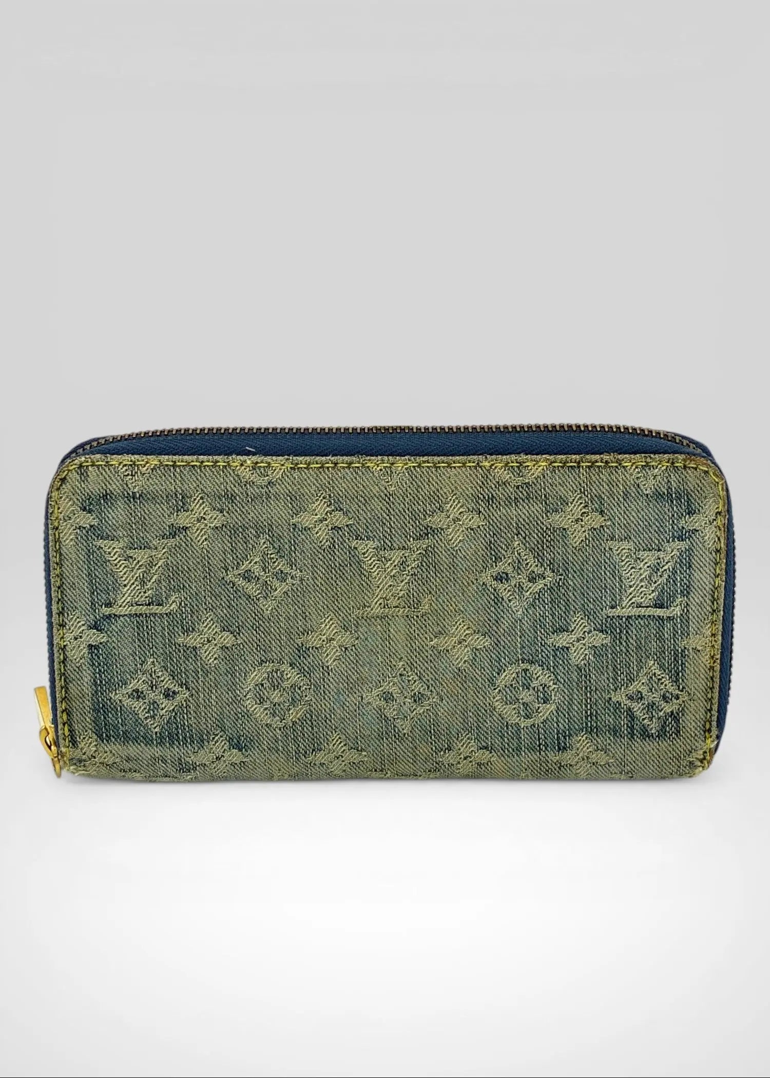 Preloved | Louis Vuitton Monogram Denim Zippy Pung i Jeans Blå Canvas Louis Vuitton