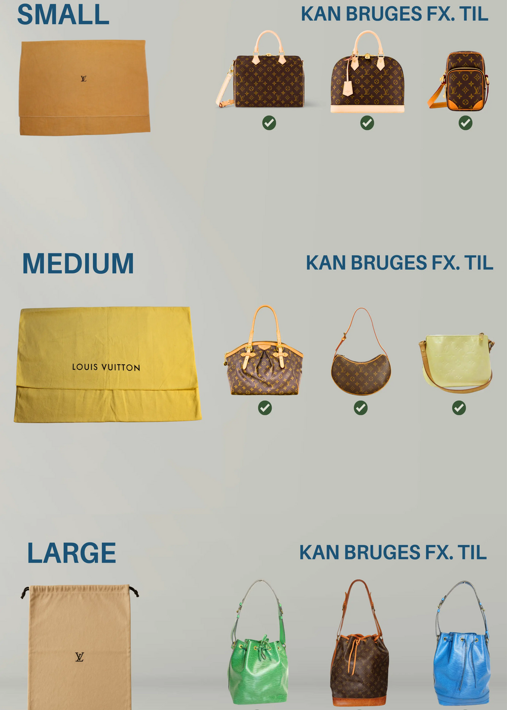 Preloved | LOUIS VUITTON Dustbag Original | Flere Størrelser Louis Vuitton