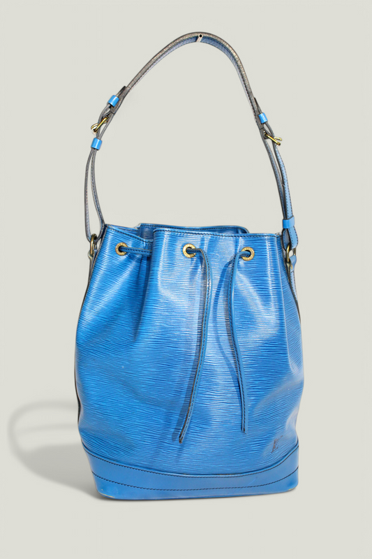 louis vuitton noe stor epi blå skuldertaske