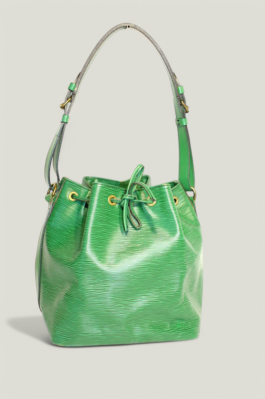 louis vuitton petit noe epi grøn skuldertaske lille 
