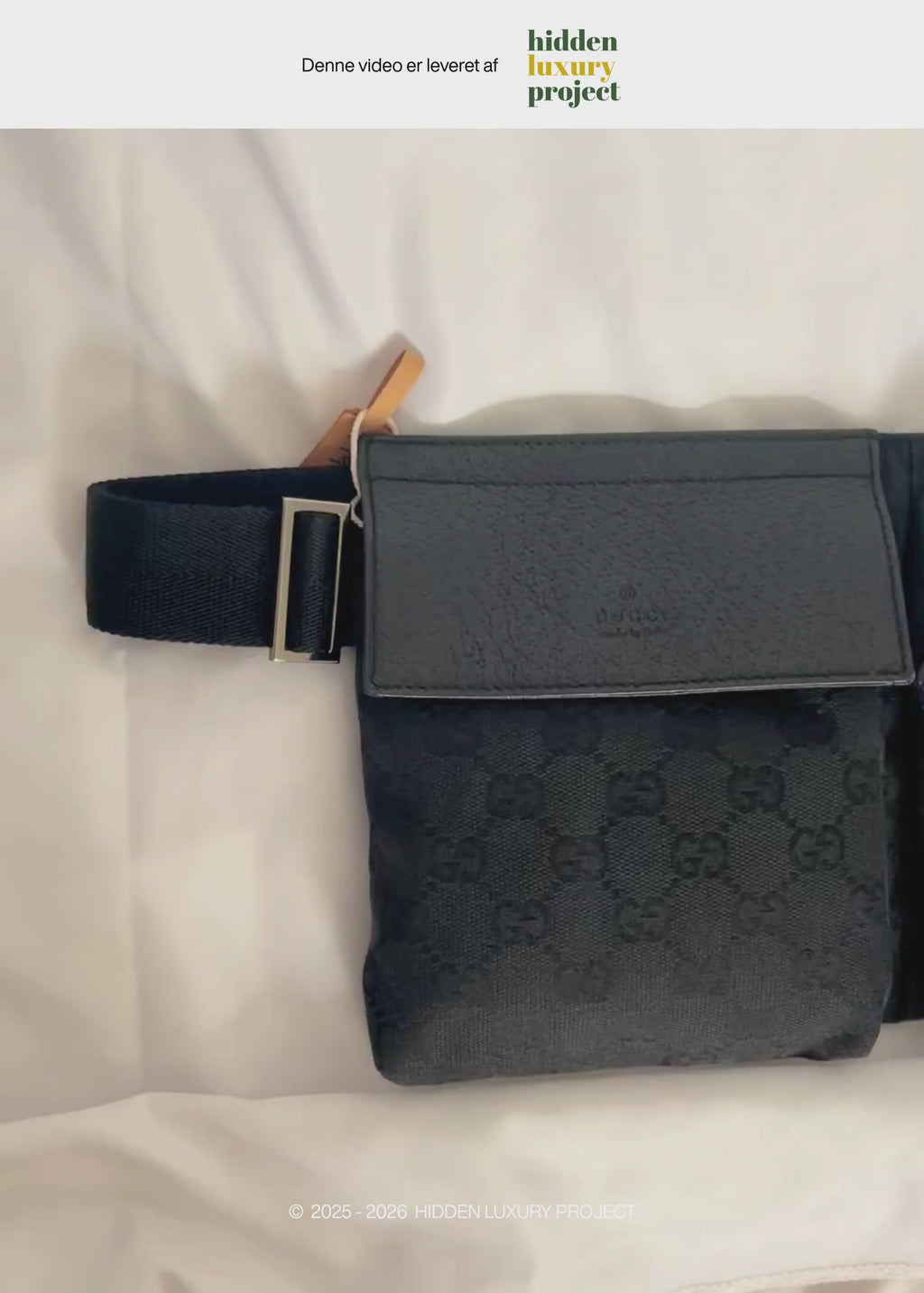 Preloved | Gucci Monogram Bæltetaske i Sort GG Canvas