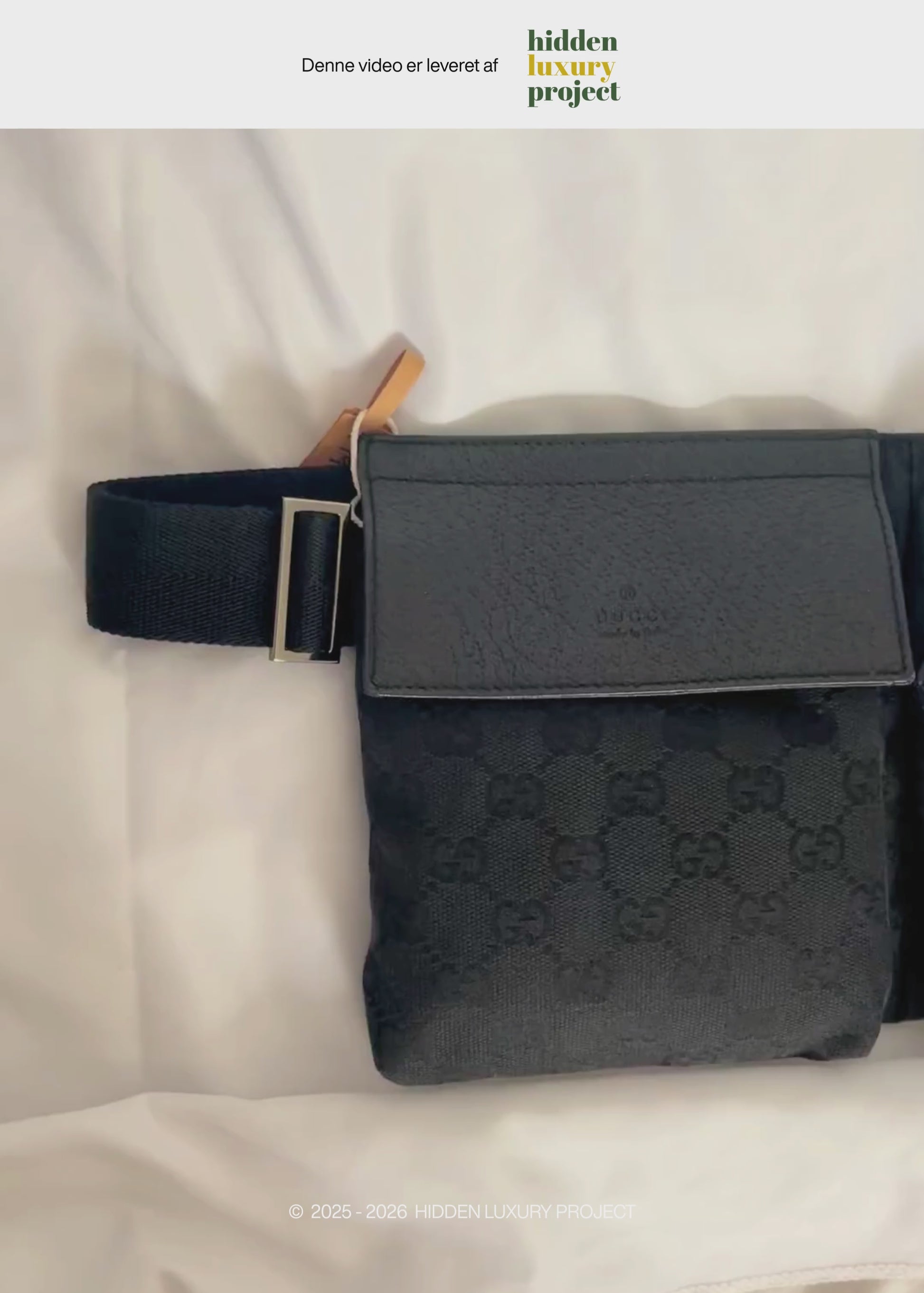 Preloved | Gucci Monogram Bæltetaske i Sort GG Canvas