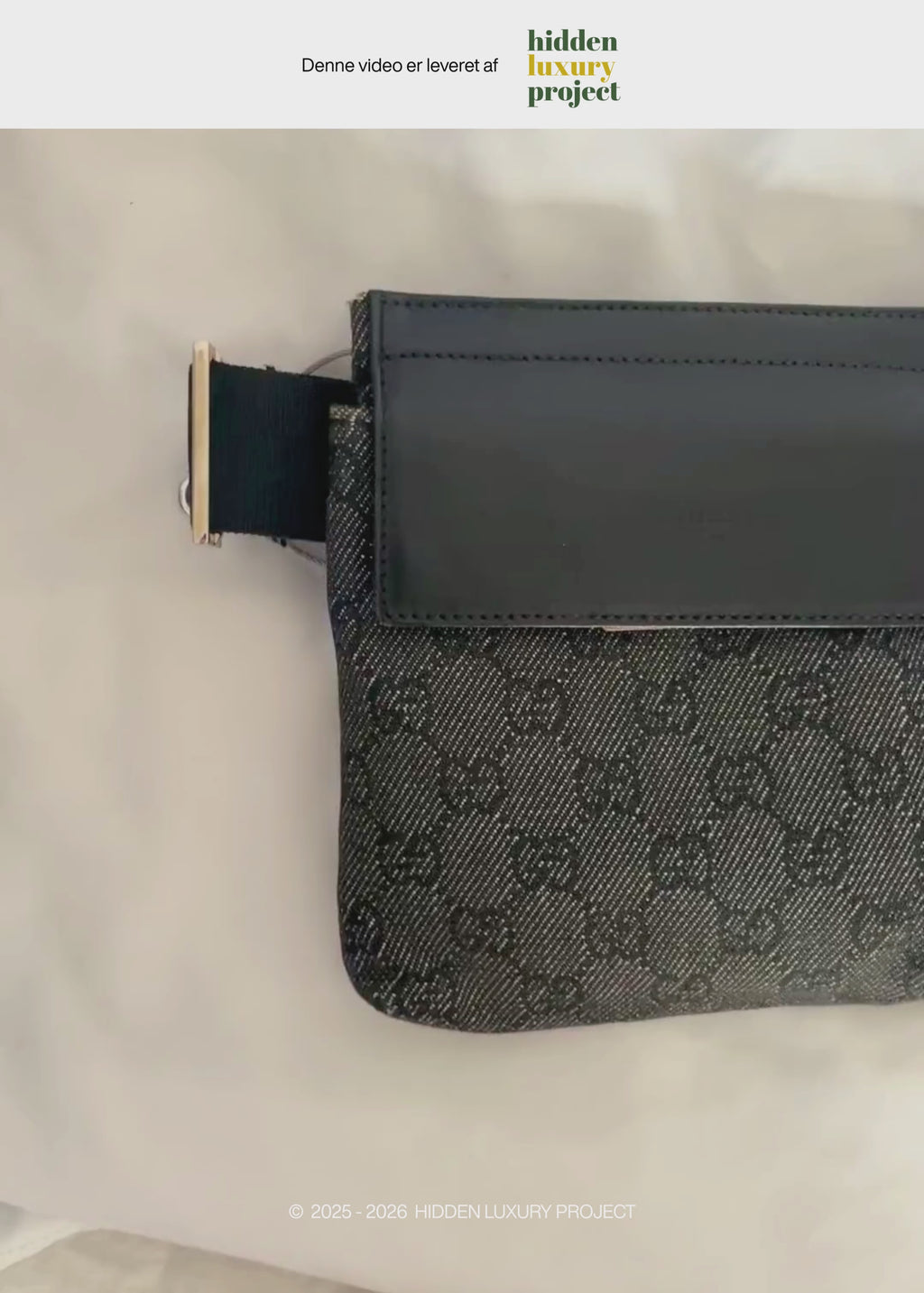 Preloved | Gucci Monogram Bæltetaske Metallic i GG Canvas