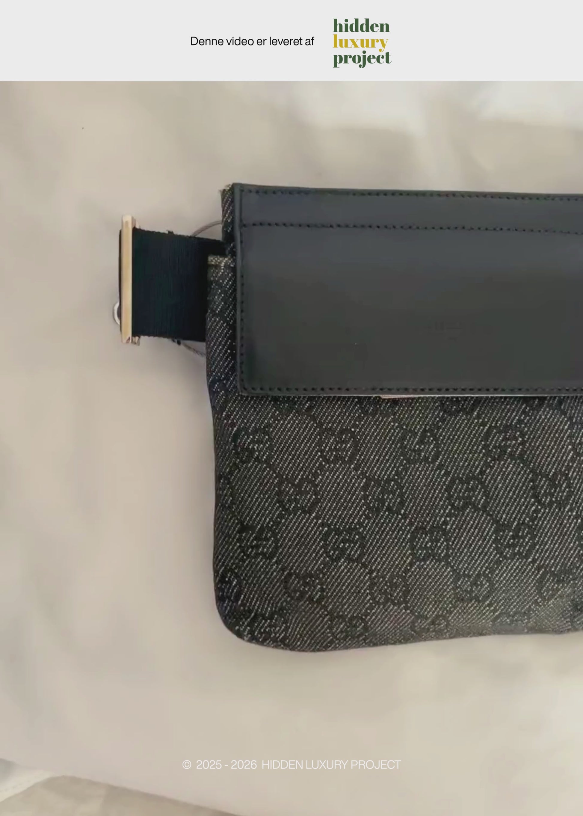 Preloved | Gucci Monogram Bæltetaske Metallic i GG Canvas
