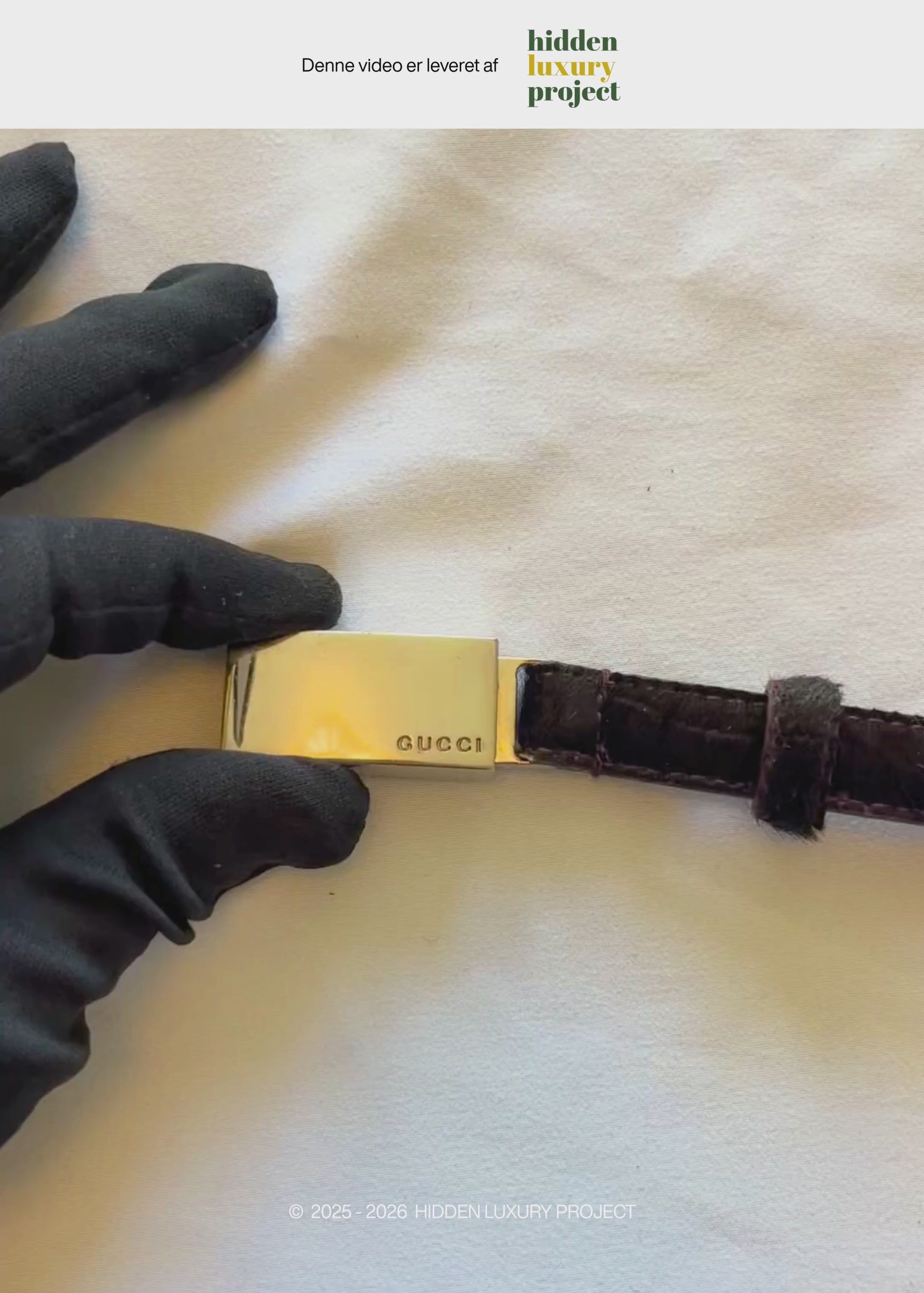 Preloved | Gucci Harako Bælte i Mørkebrunt Hårkalv