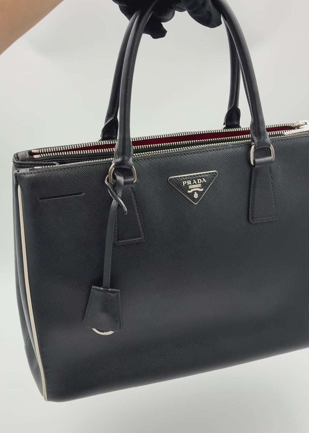 Preloved | Prada Galleria Håndtaske i Sort Saffiano Læder