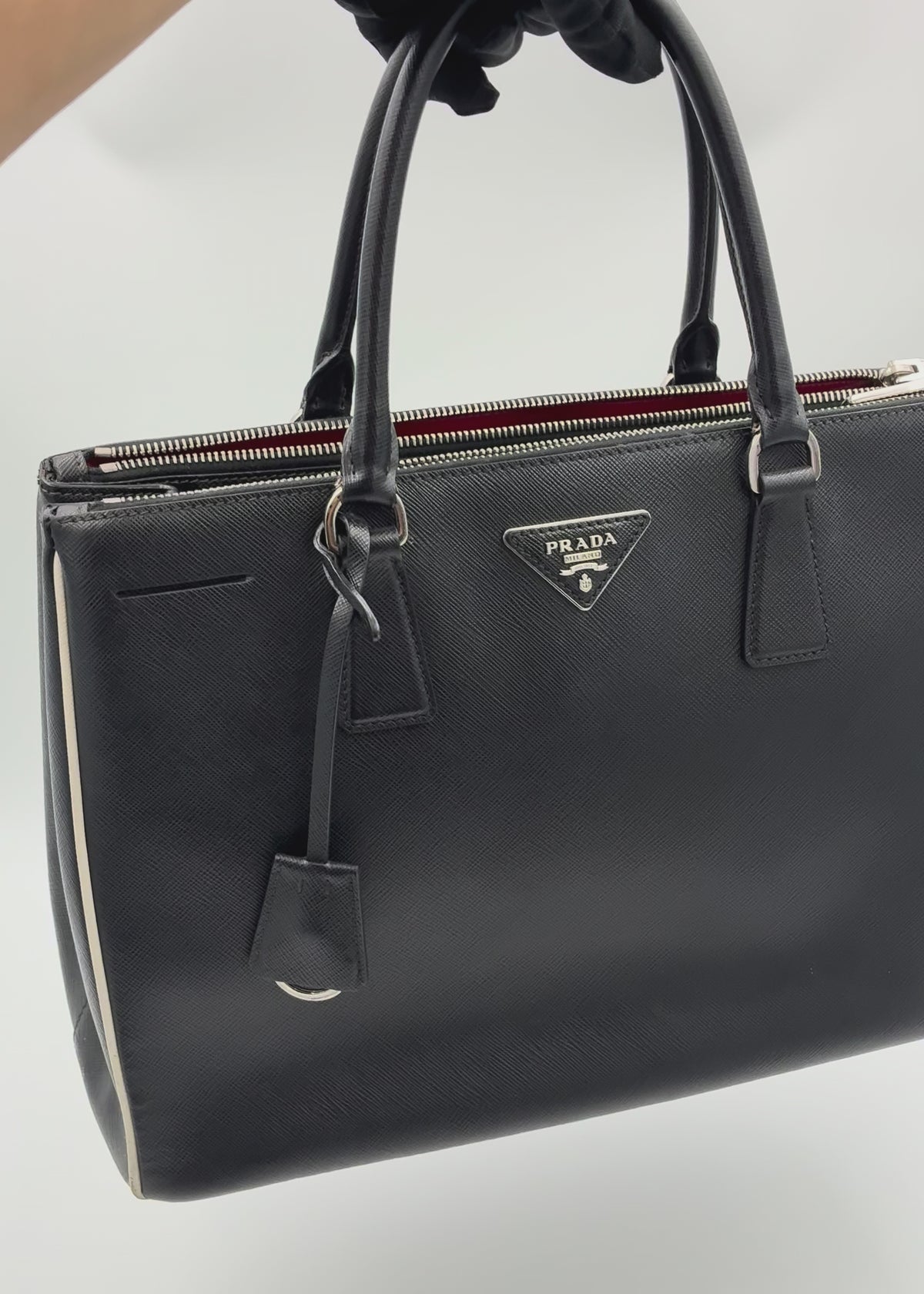 Preloved | Prada Galleria Håndtaske i Sort Saffiano Læder