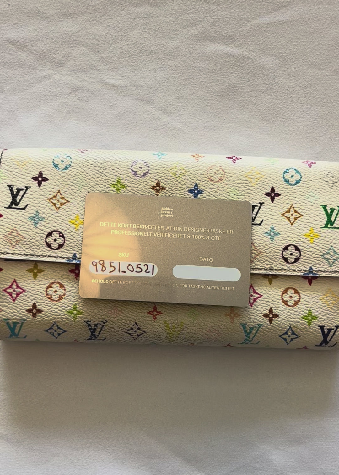 Preloved | Louis Vuitton Monogram x Takashi Murakami Multicolor Porte-Feuille Sarah Hvid Pung