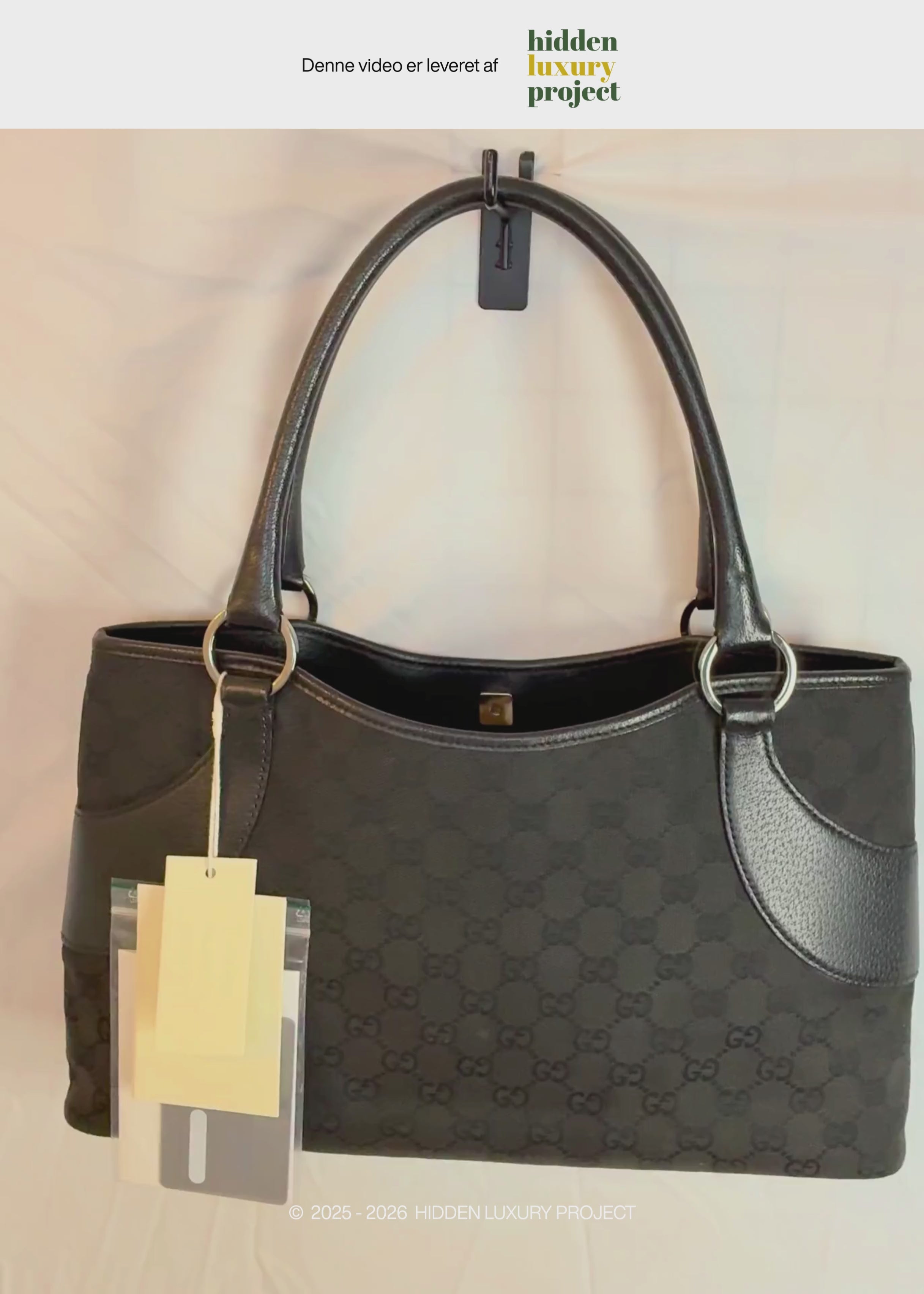 Preloved | Gucci GG Monogram Skuldertaske i Sort