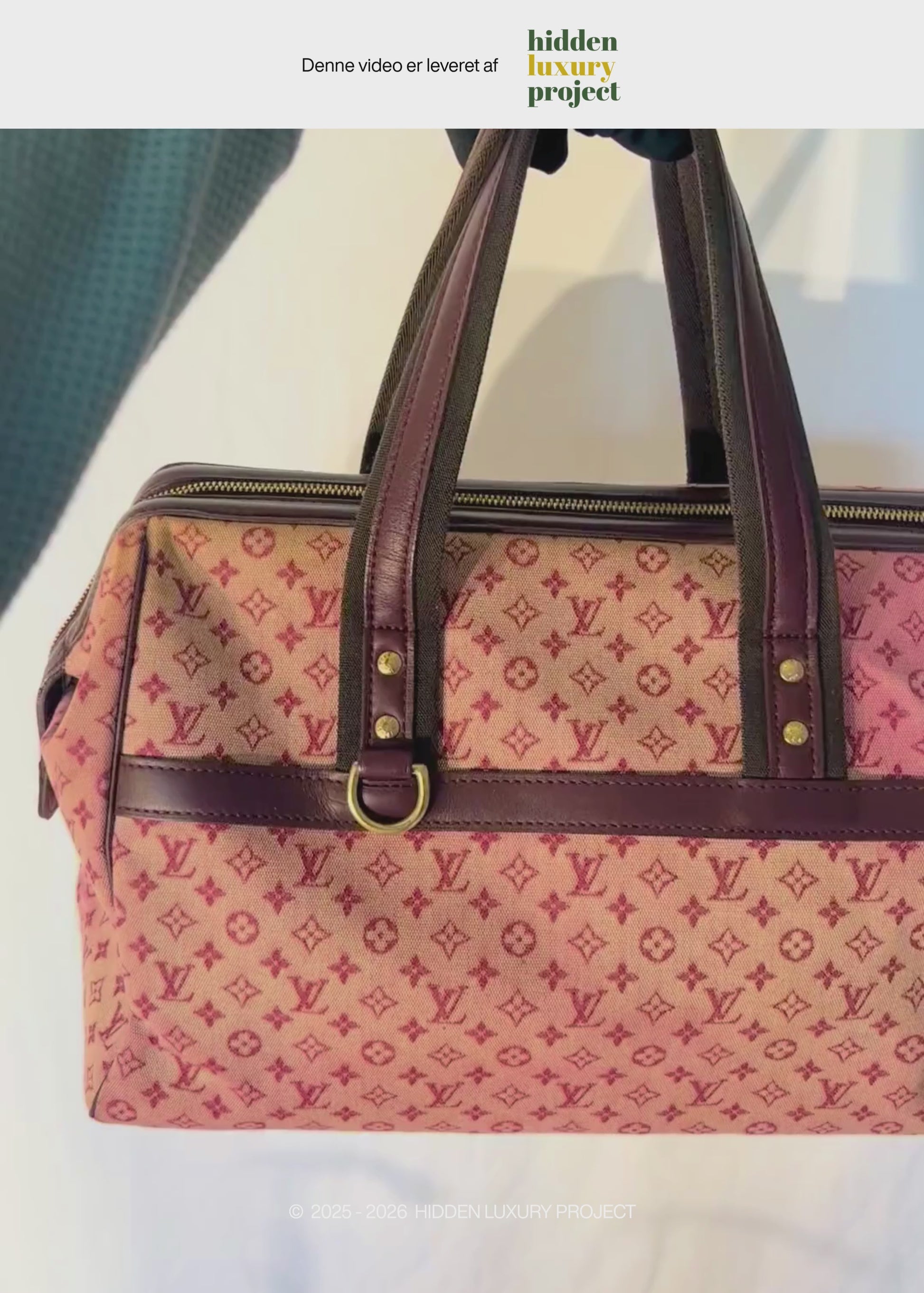 Preloved | Louis Vuitton Monogram Mini Josephine GM i Pink & Bordeaux Rød Denim Canvas