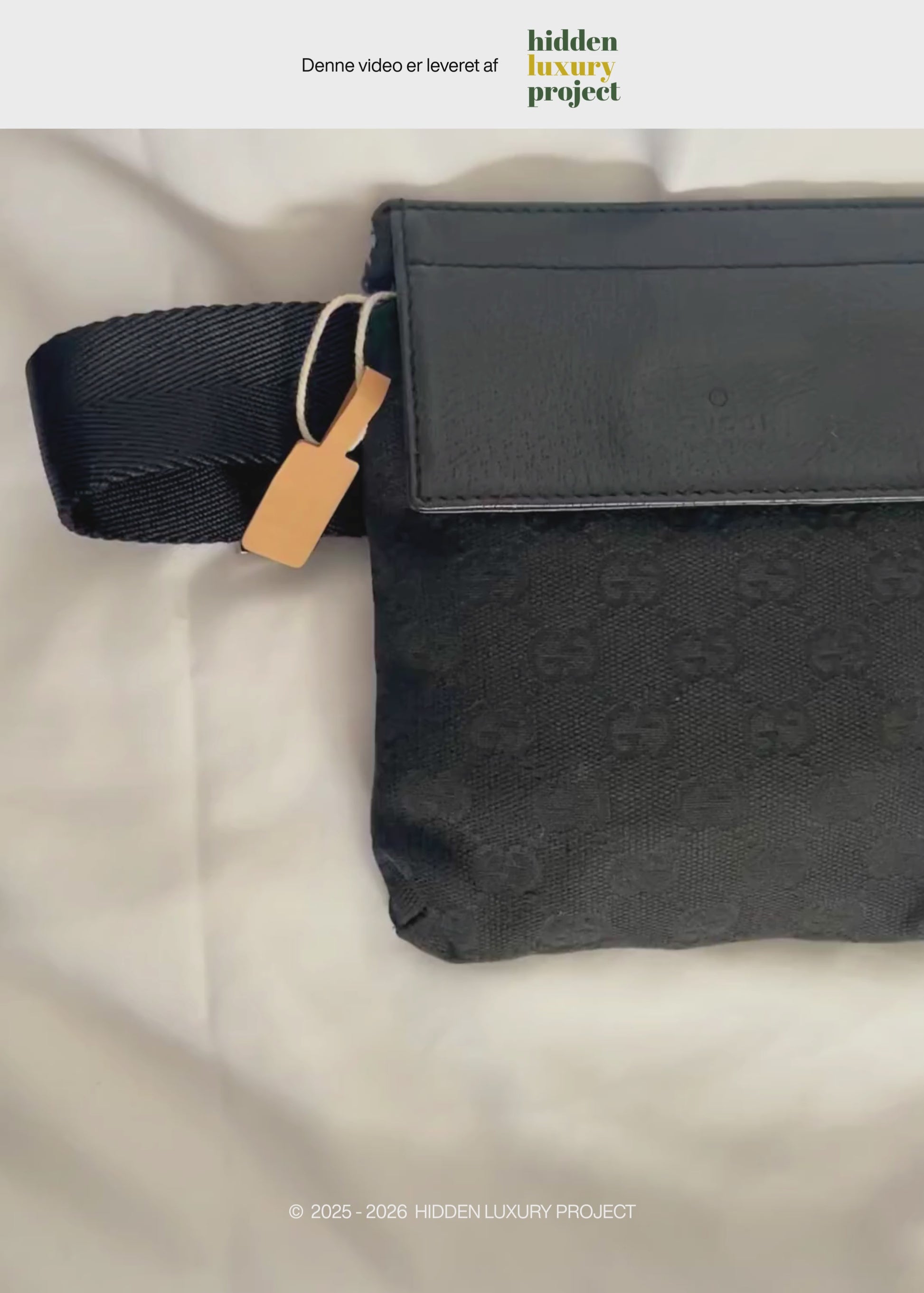 Preloved | Gucci Monogram Bæltetaske i Sort GG Canvas