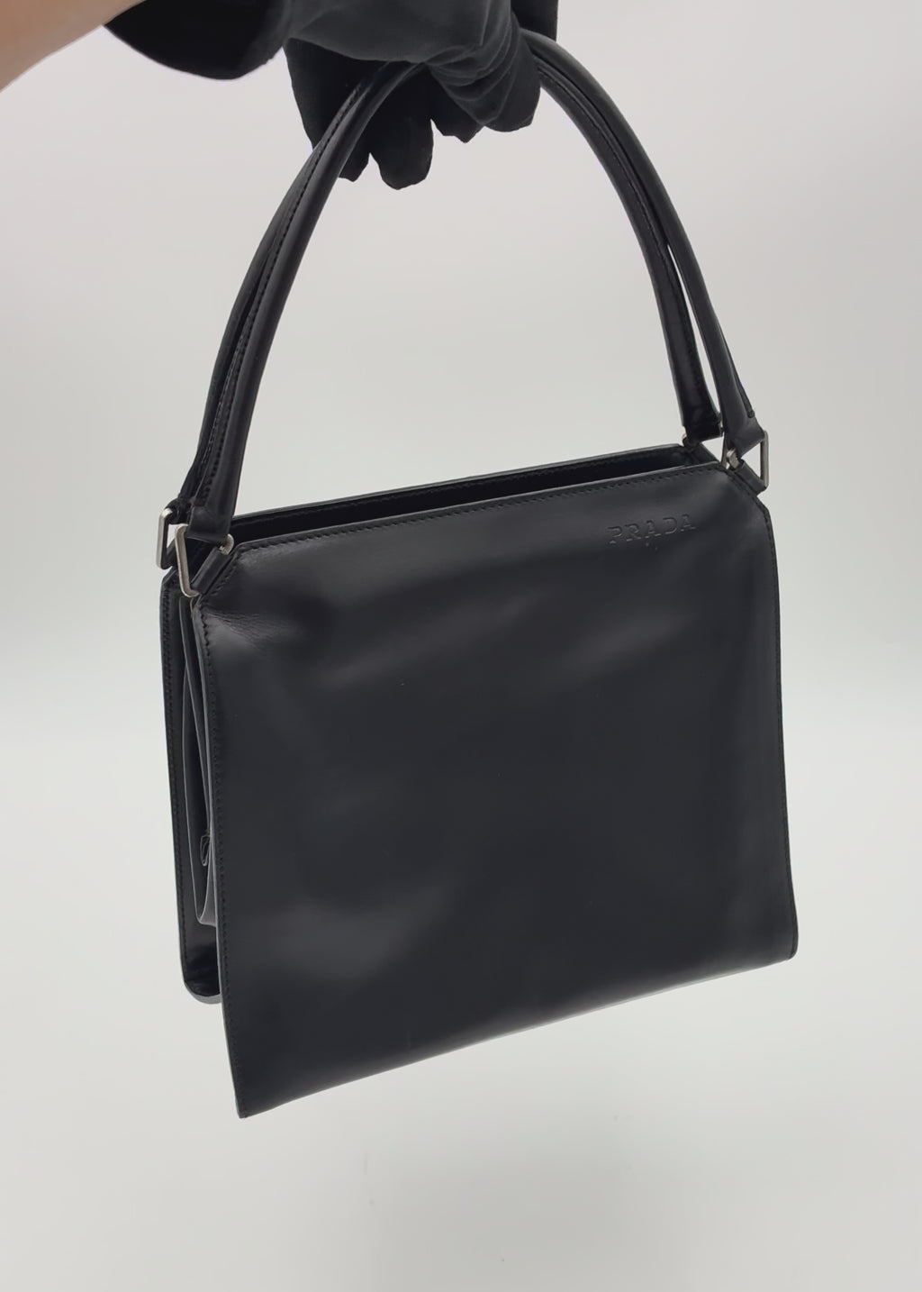 Preloved | Prada Håndtaske i Sort Vitello Læder