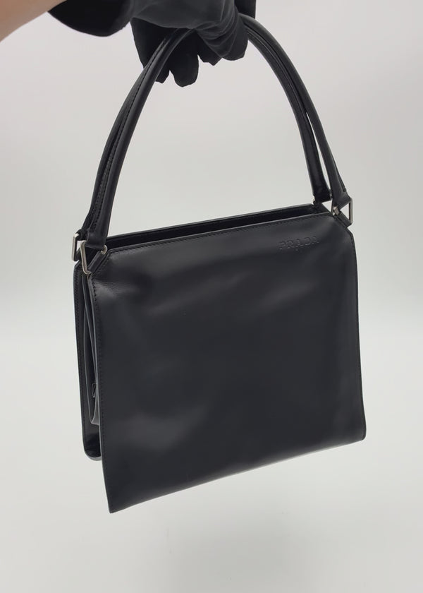 Preloved | Prada Håndtaske i Sort Vitello Læder