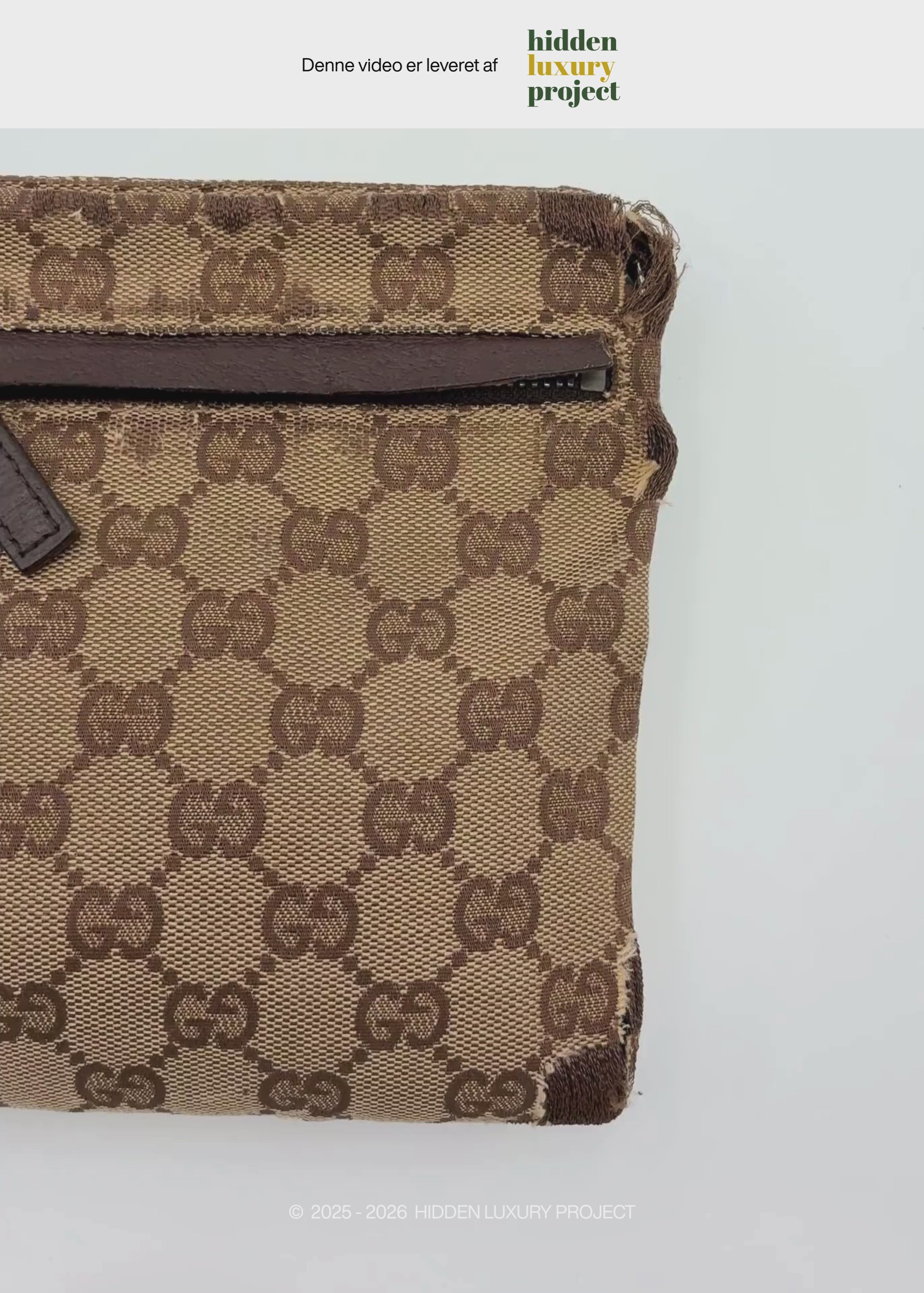 Preloved | Gucci GG Monogram Bæltetaske i Brun Canvas