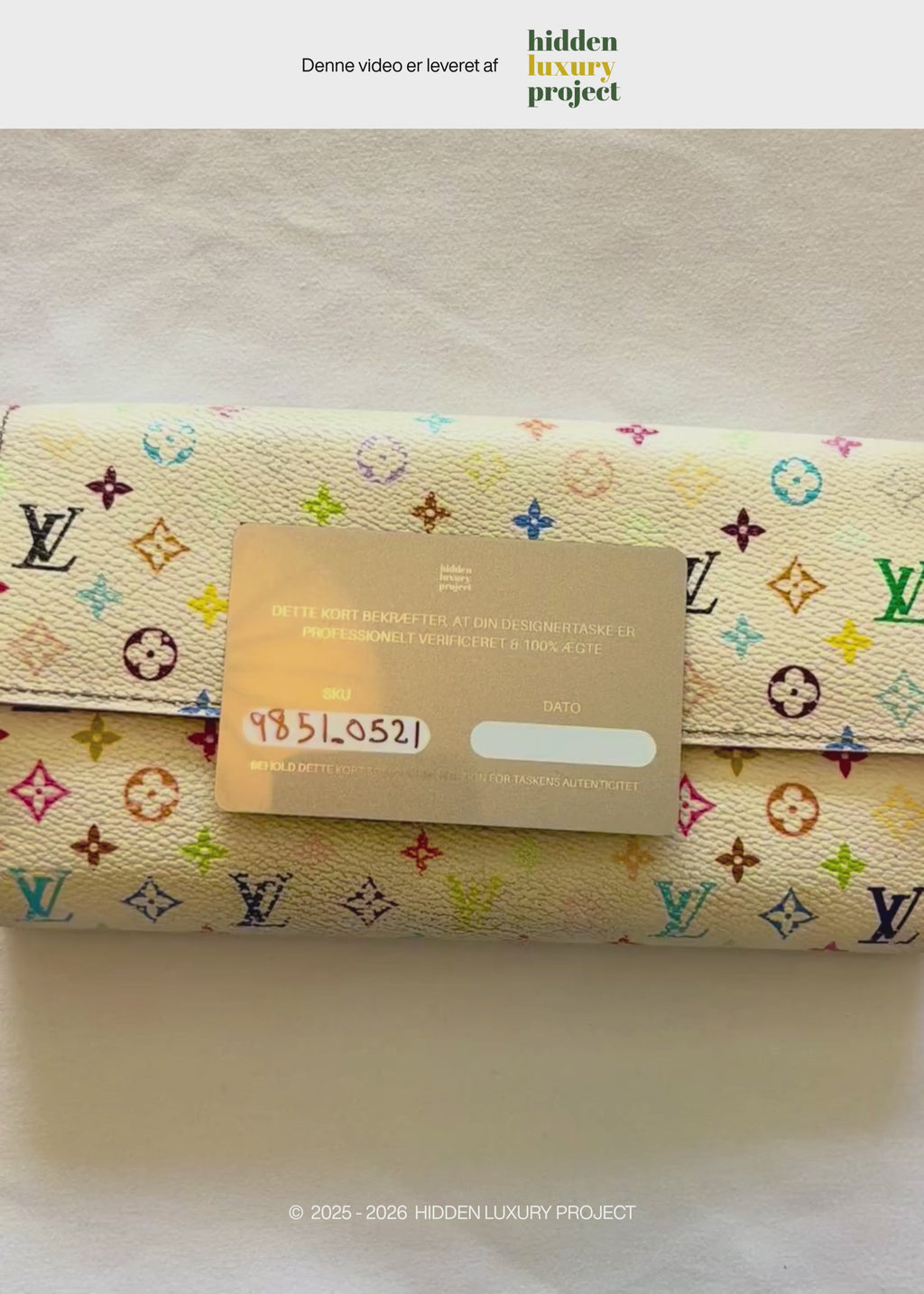 Preloved | Louis Vuitton Monogram x Takashi Murakami Multicolor Porte-Feuille Sarah Hvid Pung