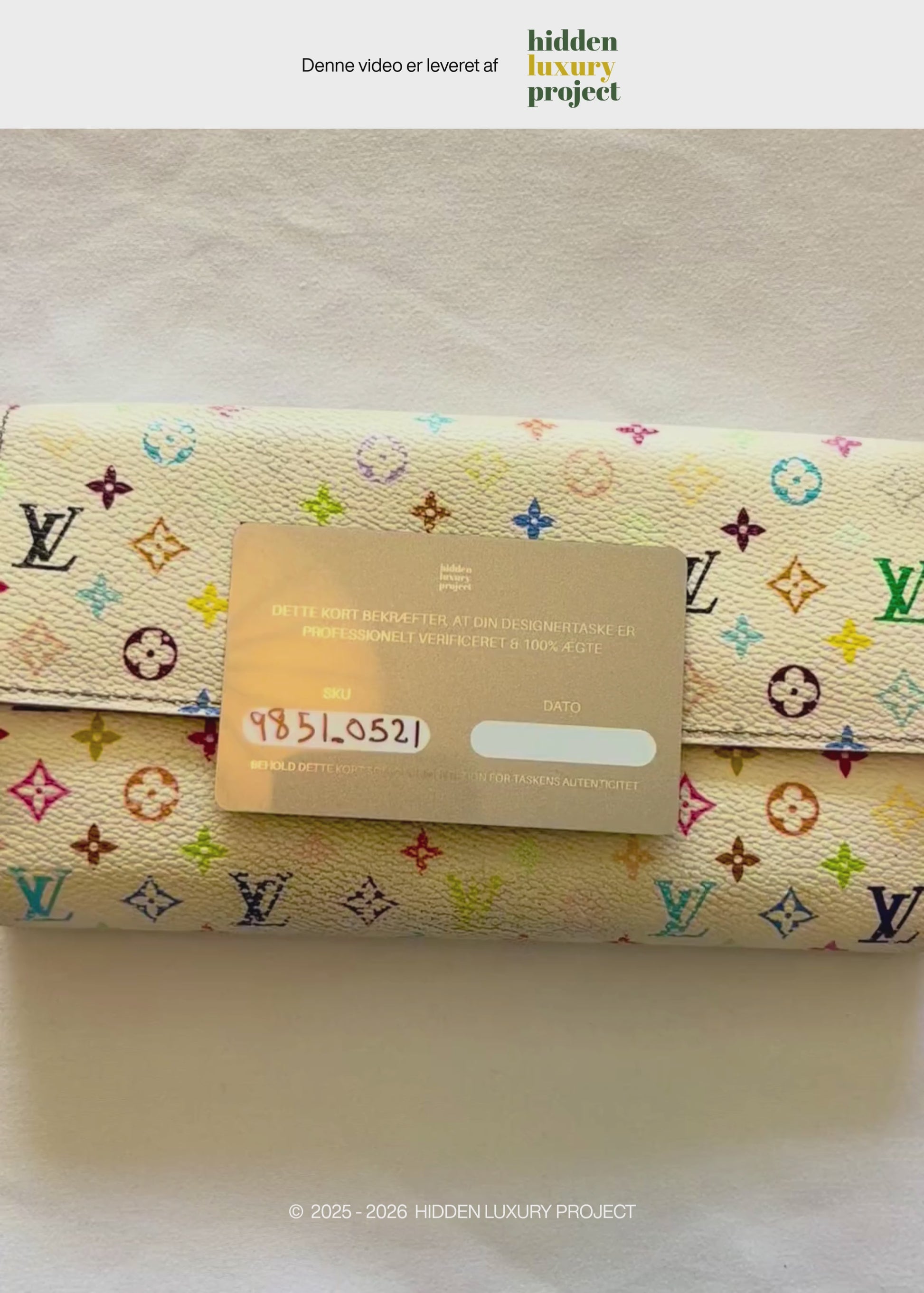 Preloved | Louis Vuitton Monogram x Takashi Murakami Multicolor Porte-Feuille Sarah Hvid Pung
