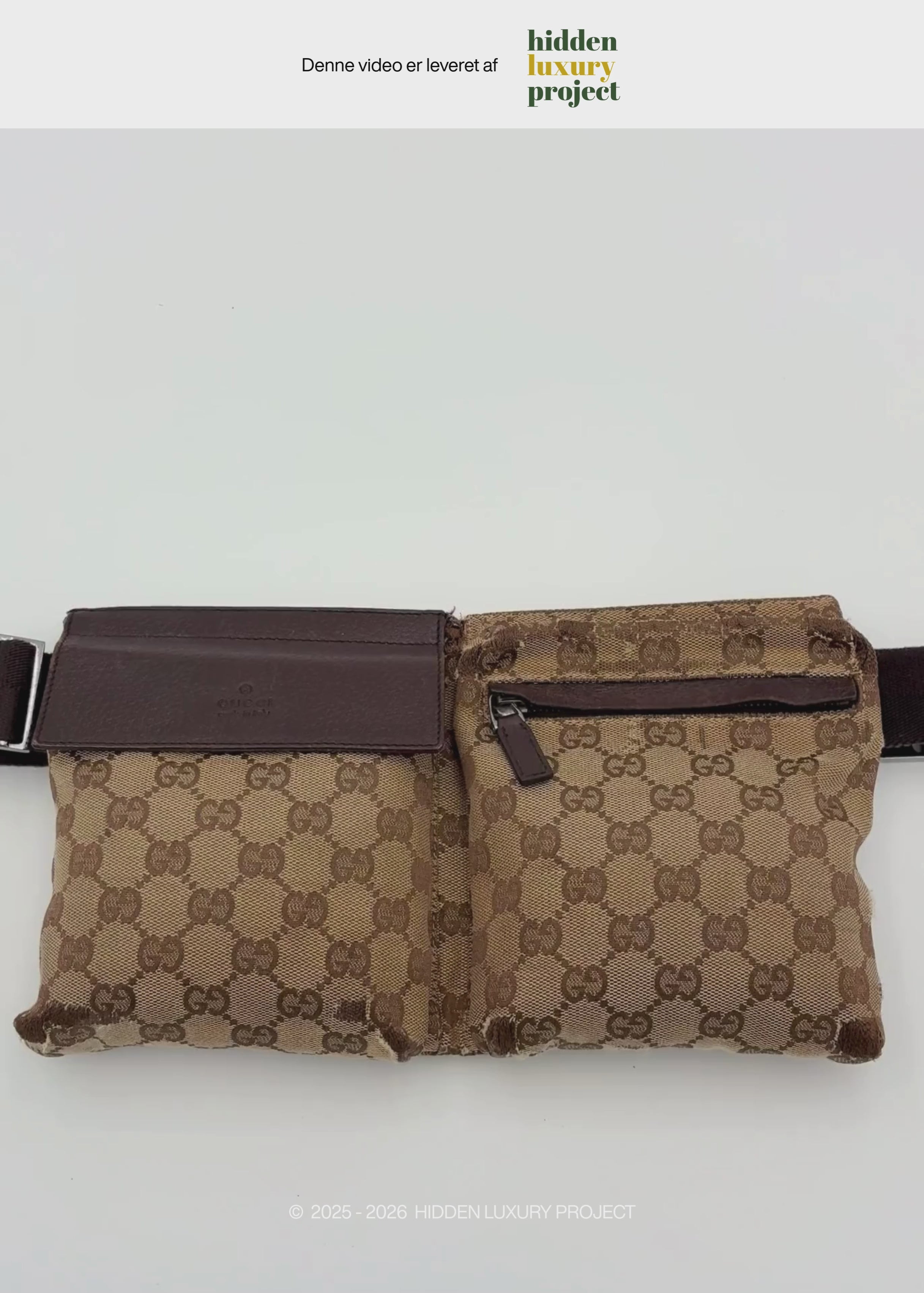 Preloved | Gucci GG Monogram Bæltetaske i Brun Canvas