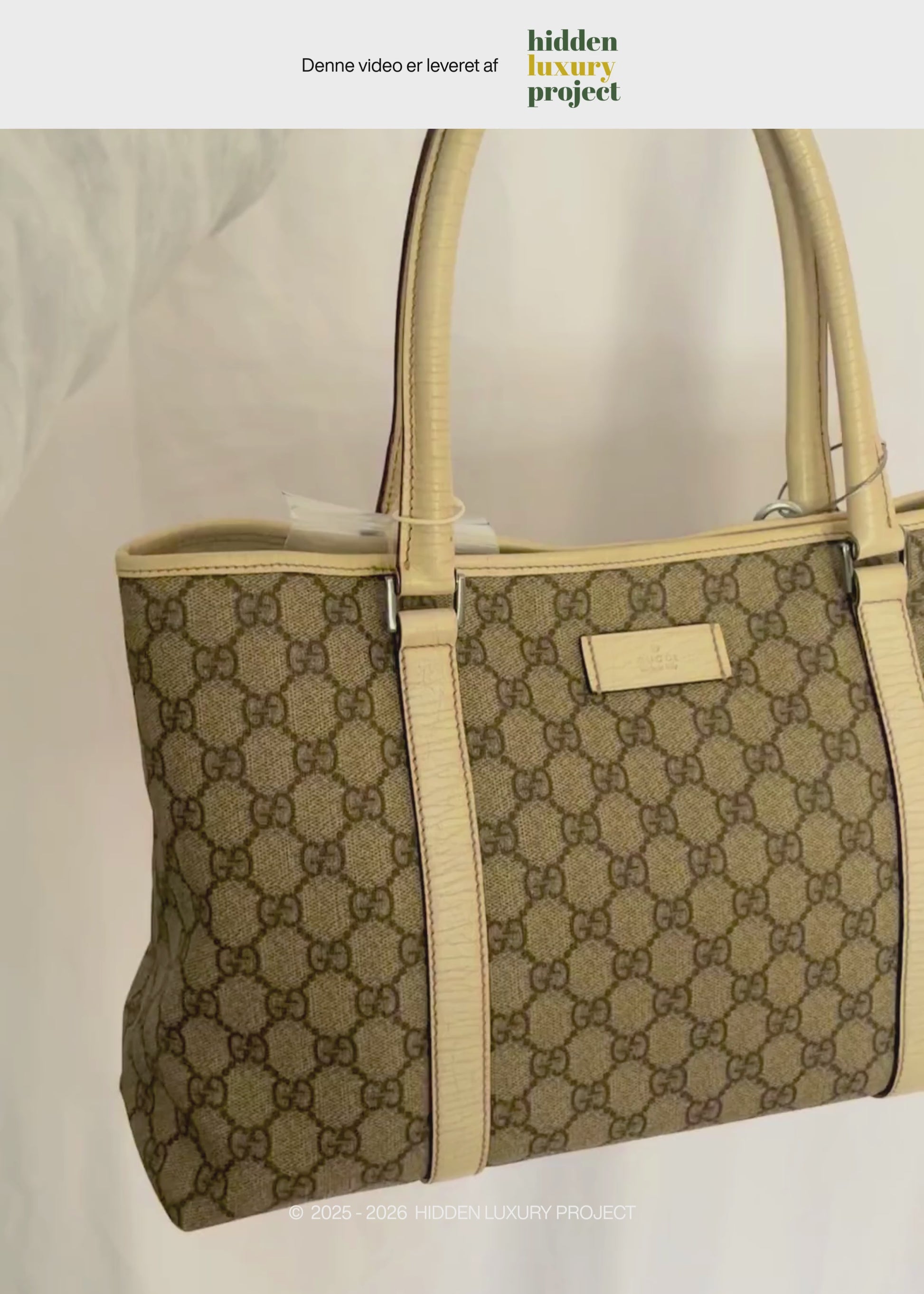 Preloved | Gucci Monogram Totebag i GG Supreme Ivory