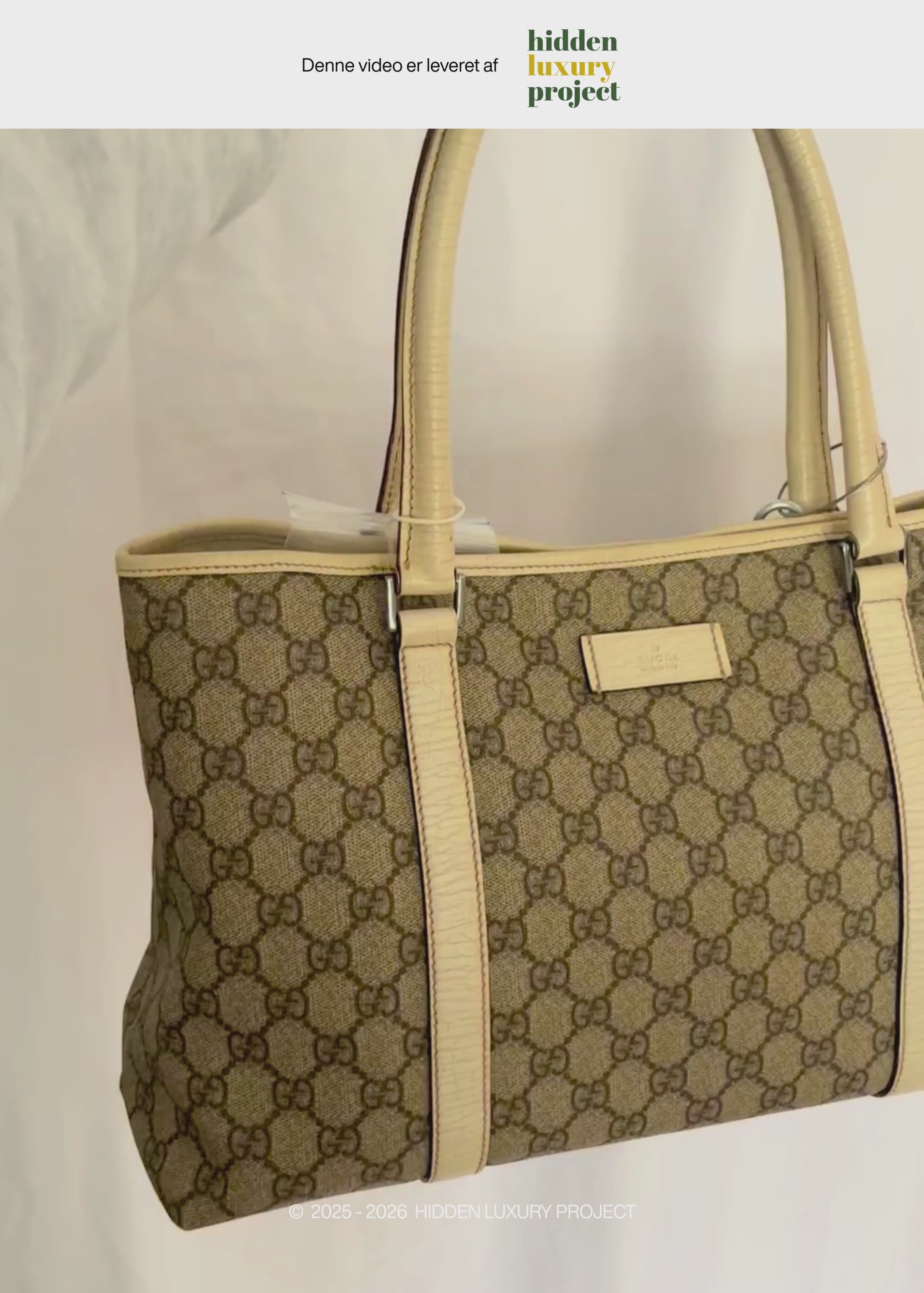 Preloved | Gucci Monogram Totebag i GG Supreme Ivory