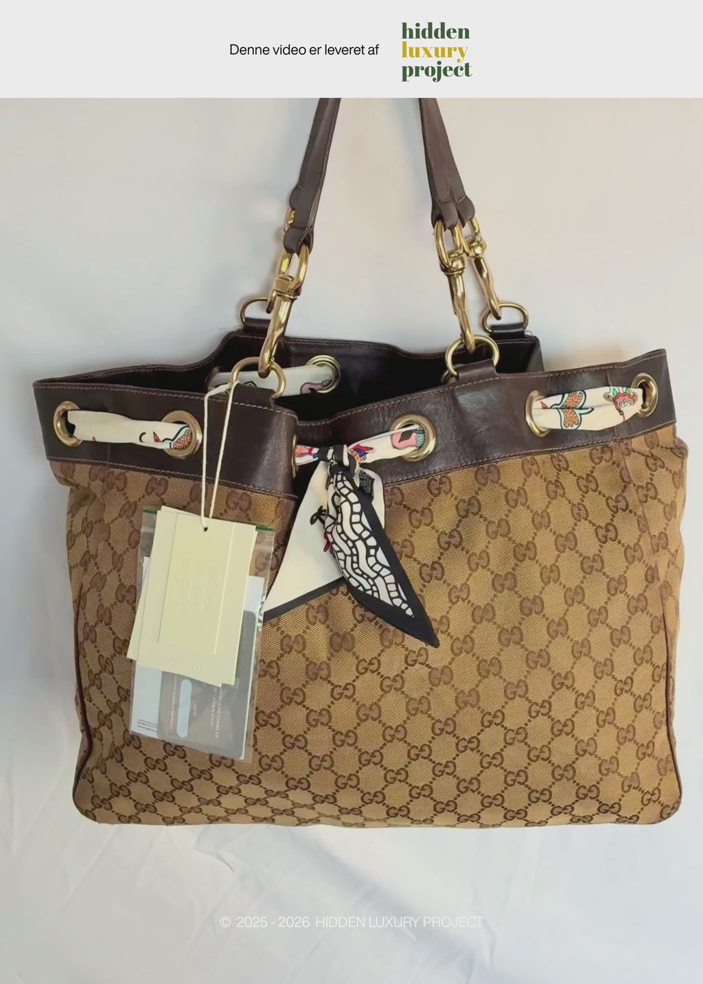 Preloved | Gucci GG Monogram Totebag med Gucci Tørreklæde
