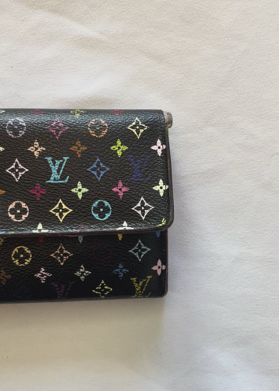 Preloved | Louis Vuitton Monogram x Takashi Murakami Multicolor Porte-Feuille Sarah Sort Pung