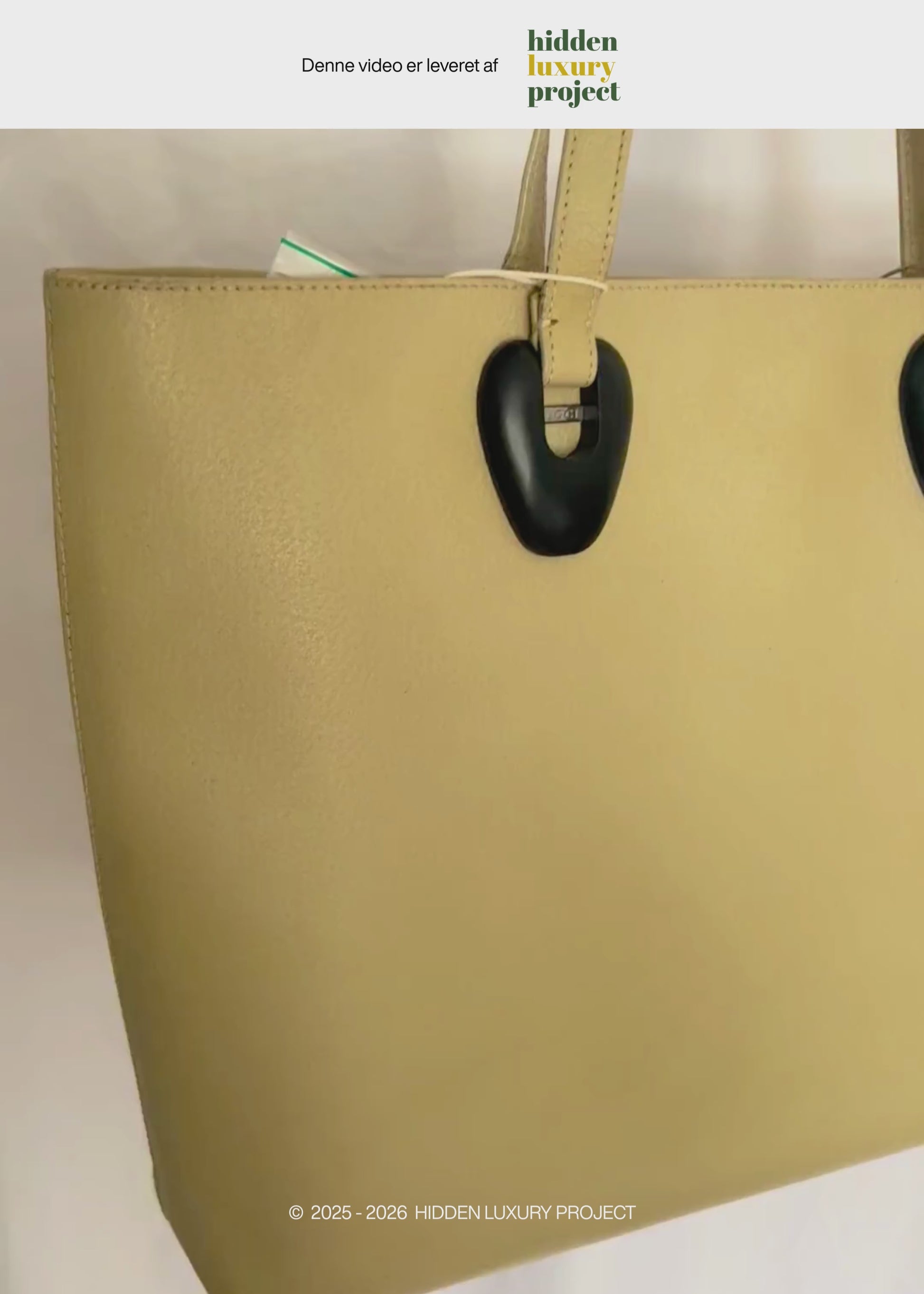 Preloved | Gucci Monogram Totebag i Lys Læder