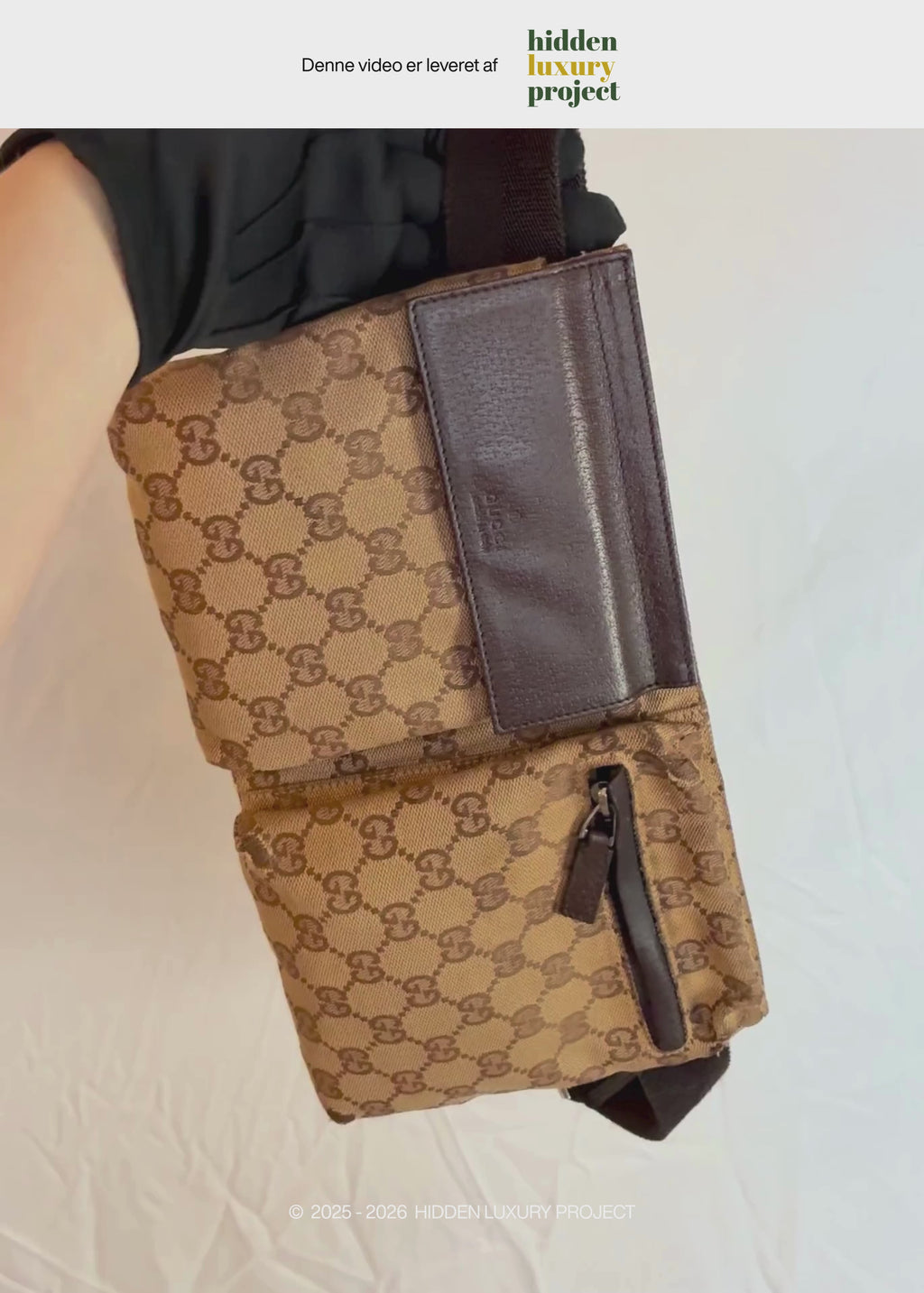 Preloved | Gucci GG Monogram Bæltetaske i Brun Canvas